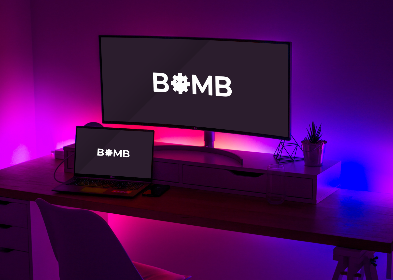 Bomb — компьютерный клуб — Изображение №4 — Брендинг, Графика на Dprofile