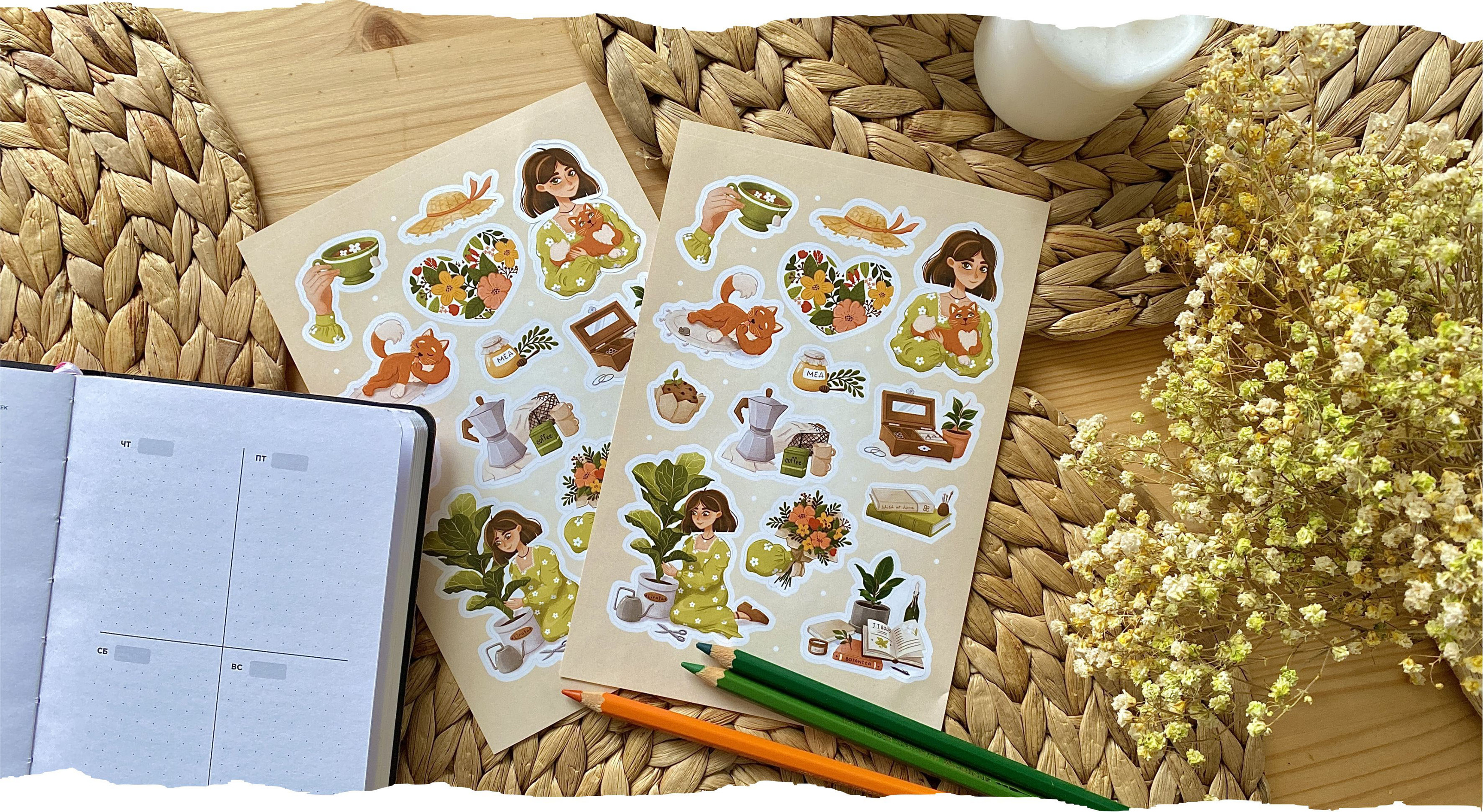 Стикеры Весенние / Stickers / Stickerpack / Стикерпак — Изображение №2 — Иллюстрация на Dprofile