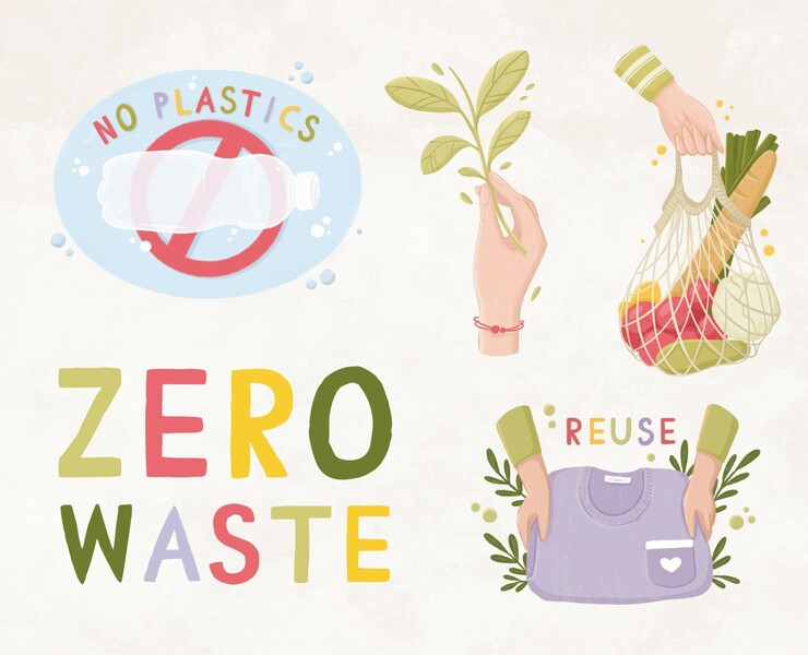 Zero Wast \ Экология \ Стикеры — Иллюстрация, Графика на Dprofile