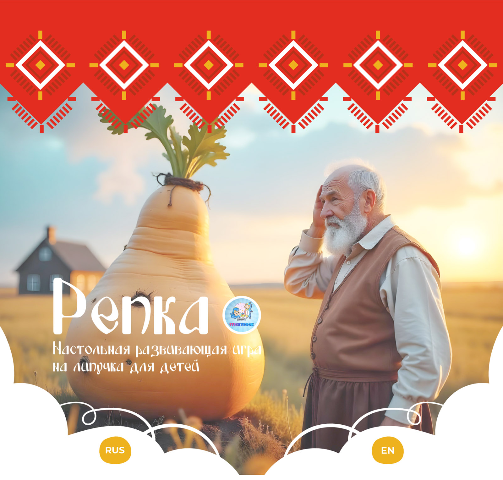 Детская развивающая игра на липучках "Репка" — Изображение №1 — Иллюстрация, Графика на Dprofile