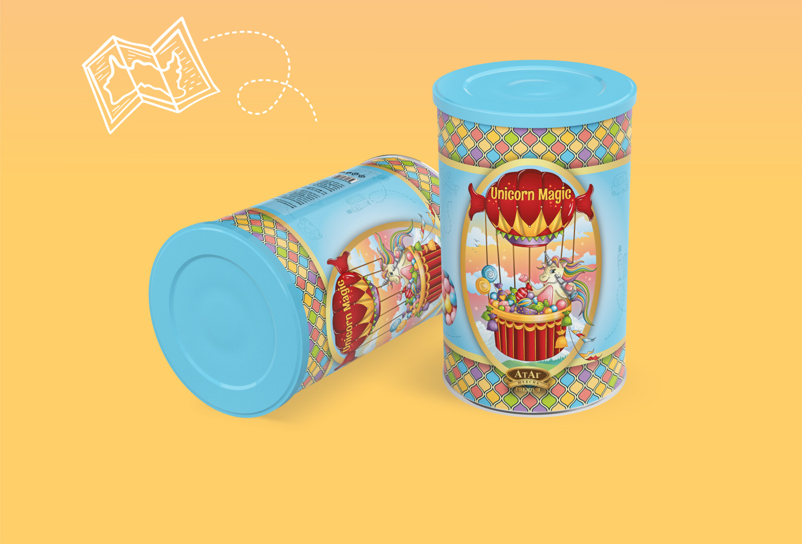 Упаковка конфет "Unicorn Magic" для "АТАГ" — Изображение №9 — Брендинг, Иллюстрация на Dprofile