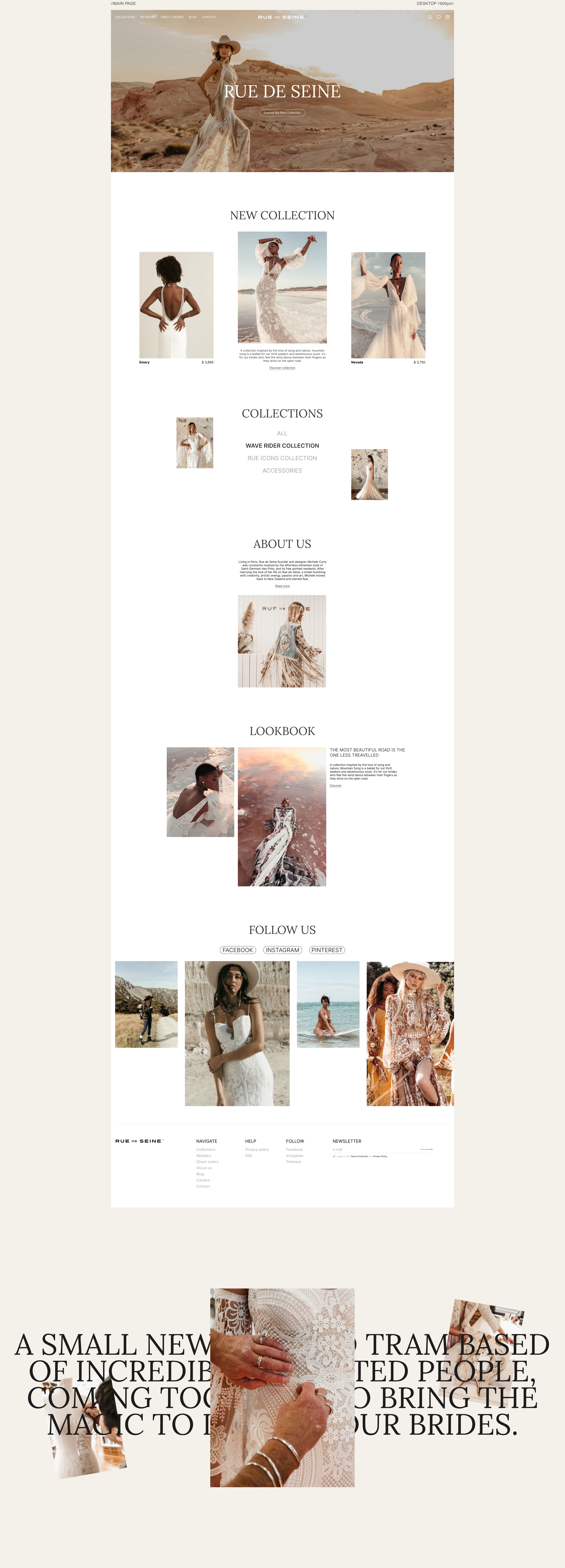 Rue De Seine | Website Redesign Concept — Изображение №3 — Интерфейсы на Dprofile