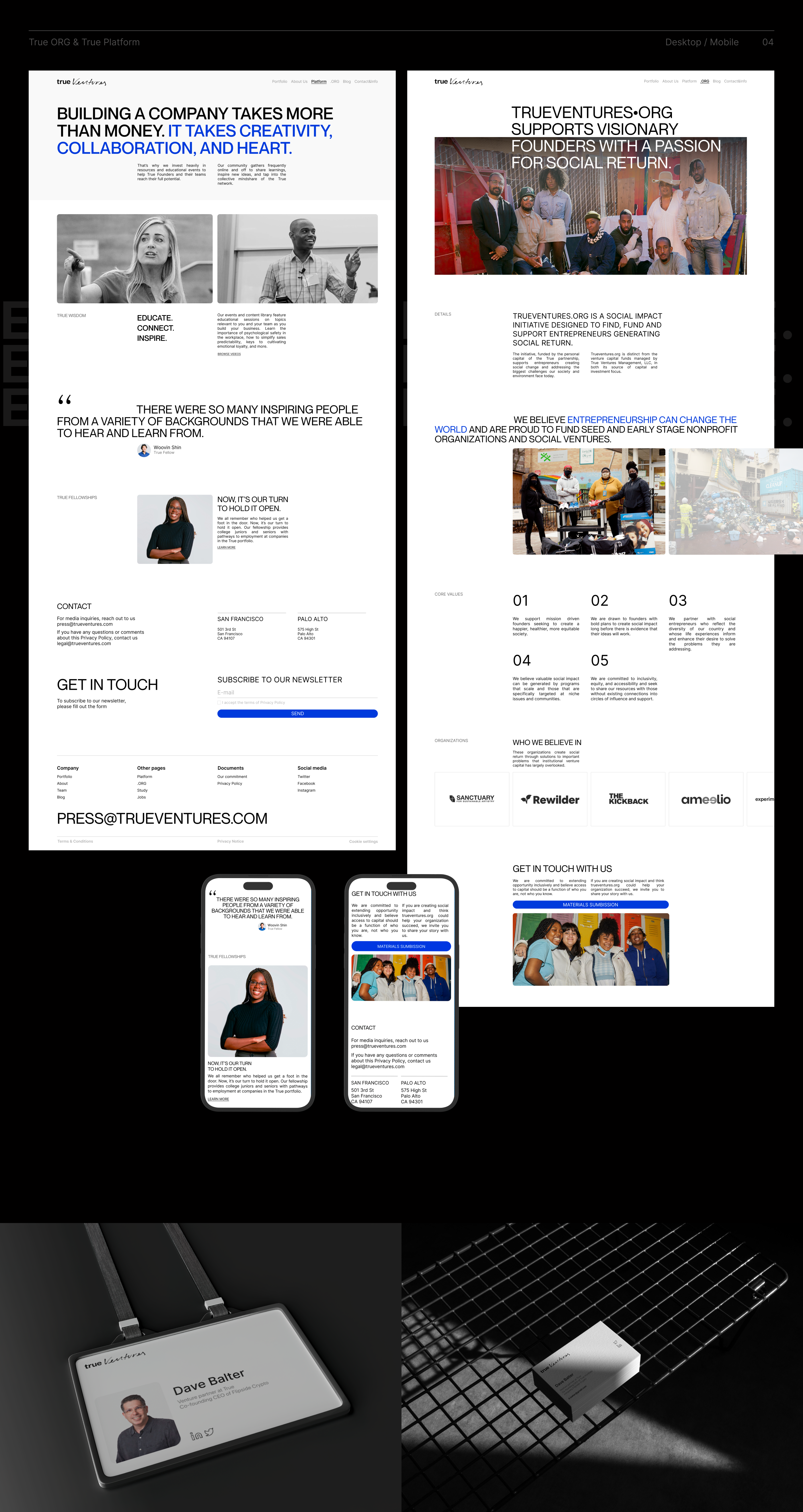 True Ventures | Corporate Website Redesign — Изображение №5 — Интерфейсы, Брендинг на Dprofile