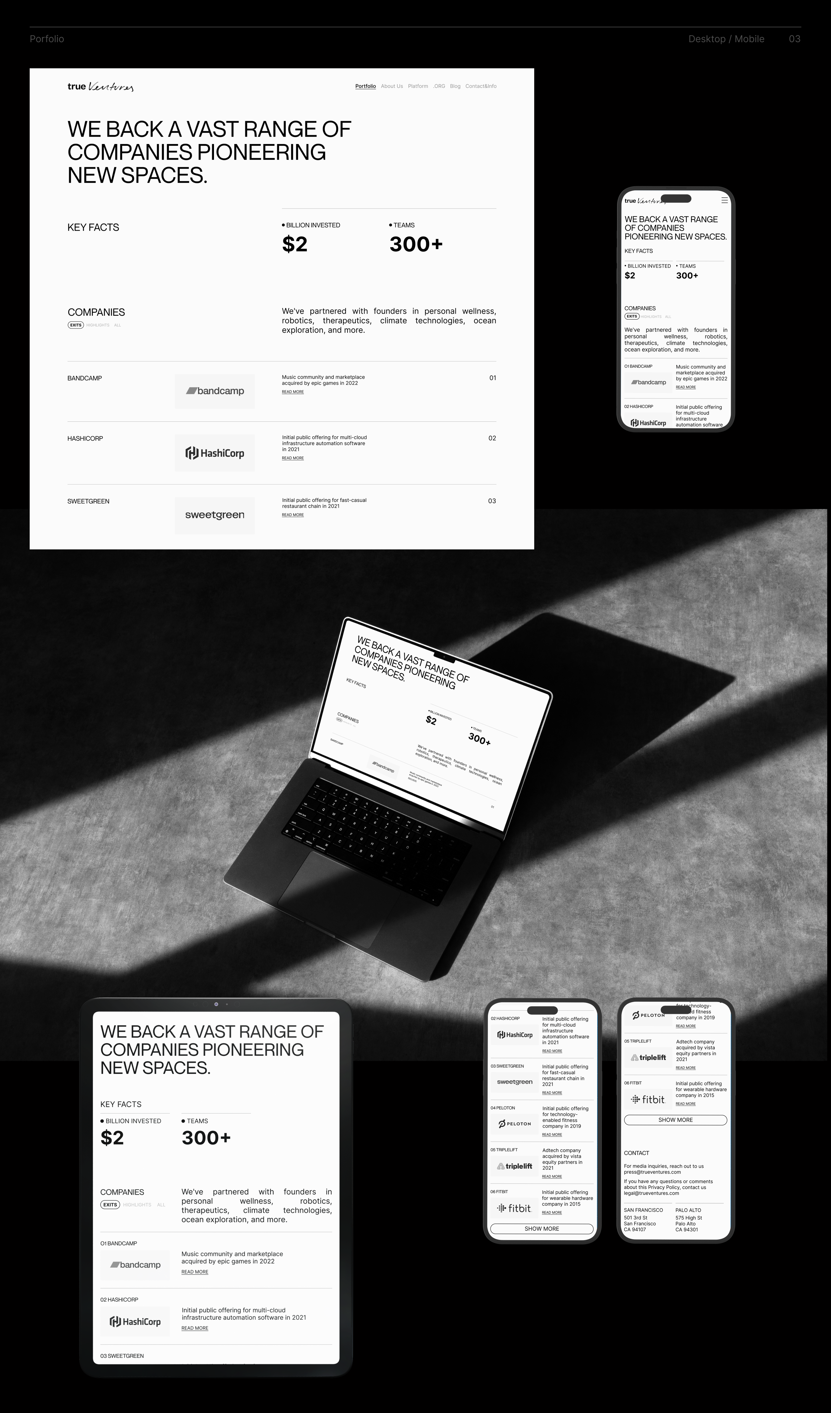 True Ventures | Corporate Website Redesign — Изображение №4 — Интерфейсы, Брендинг на Dprofile