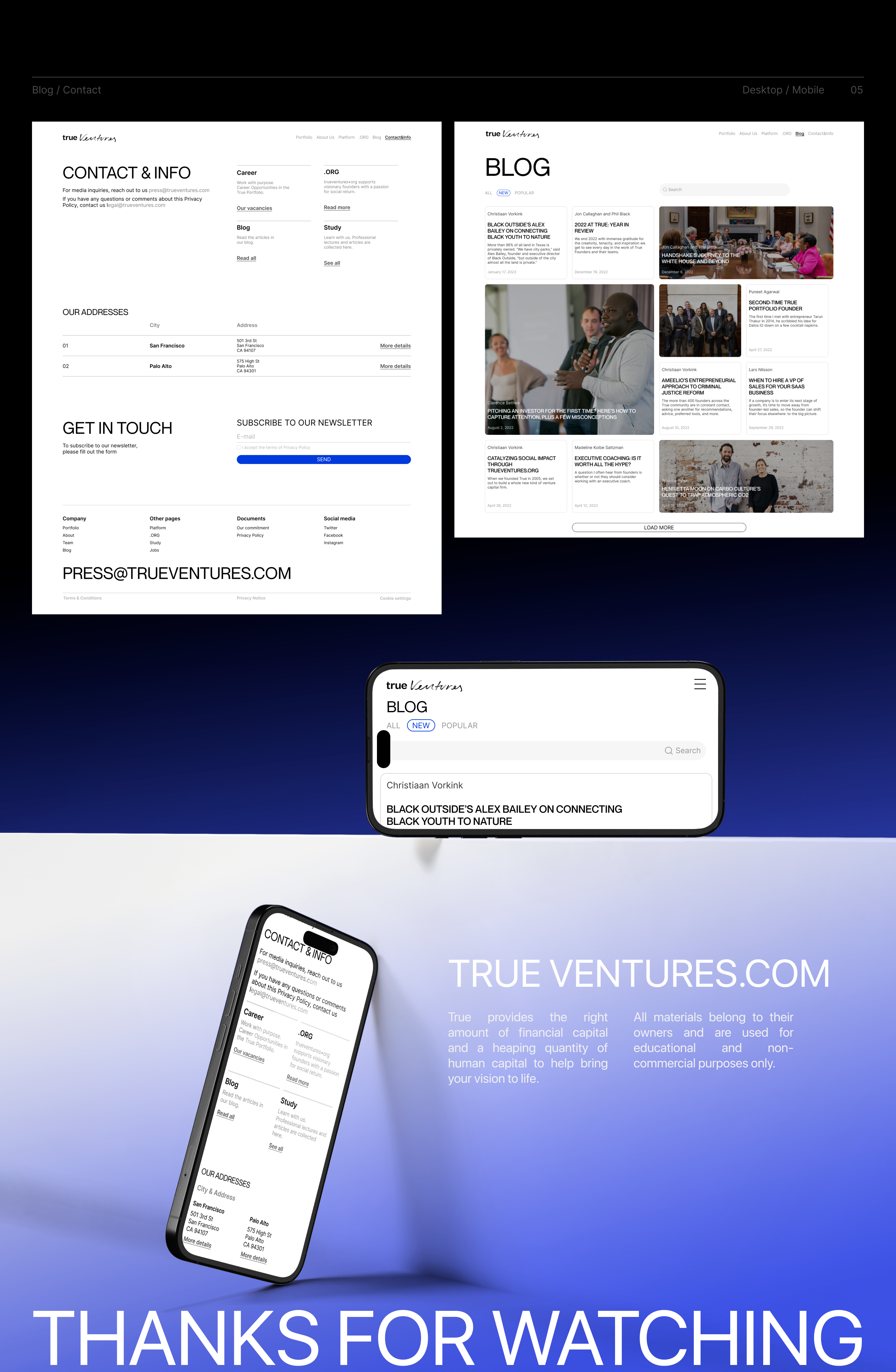 True Ventures | Corporate Website Redesign — Изображение №6 — Интерфейсы, Брендинг на Dprofile
