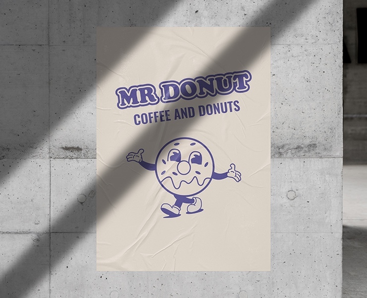 Donut coffee shop | brand identity — Брендинг, Графика на Dprofile