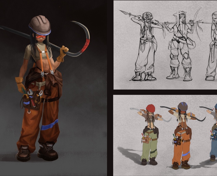 Concept, art, 2D art, cartoon, design, character 2D на Dprofile