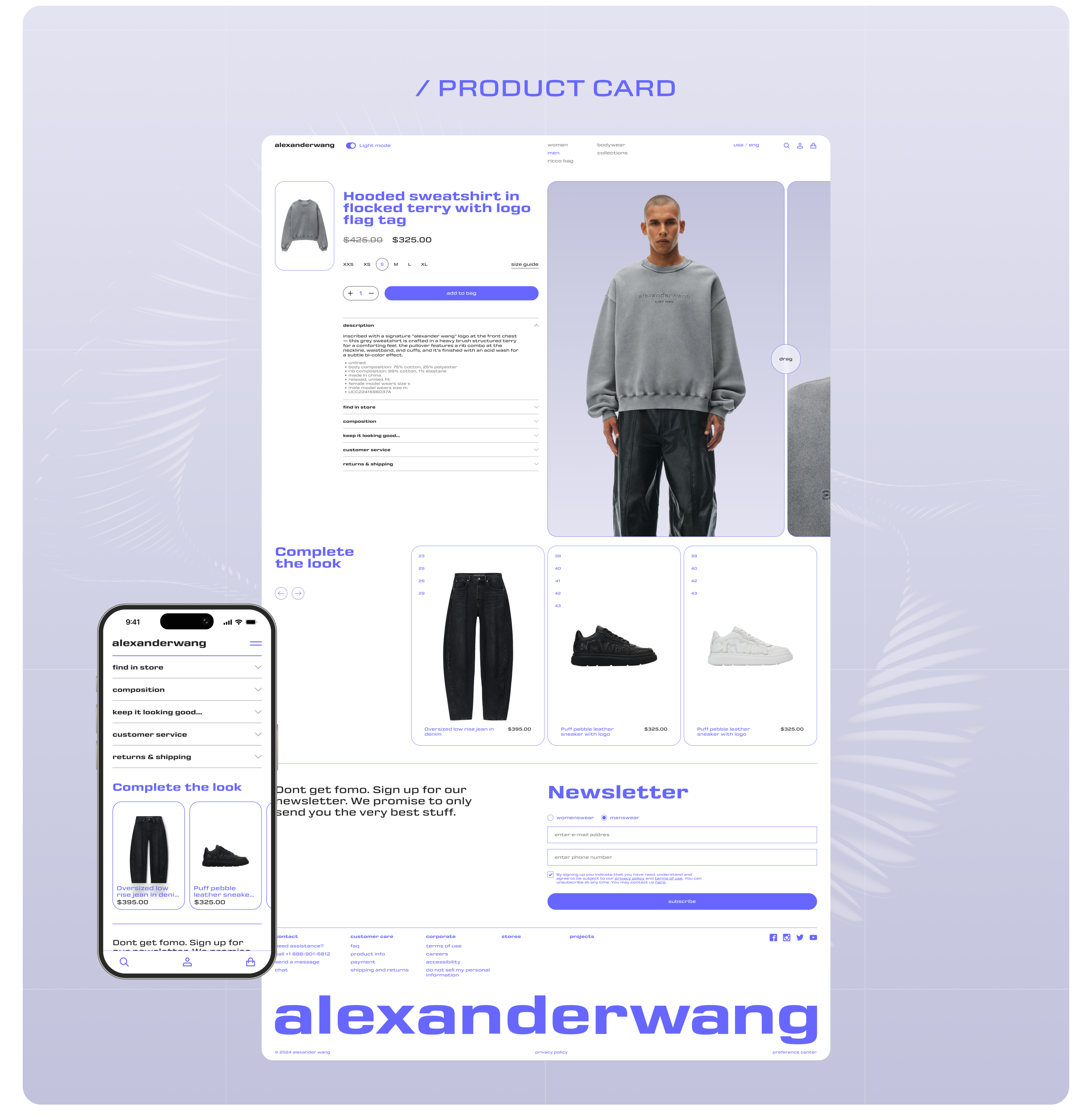 Alexander Wang E-Commerce — Изображение №10 — Интерфейсы на Dprofile