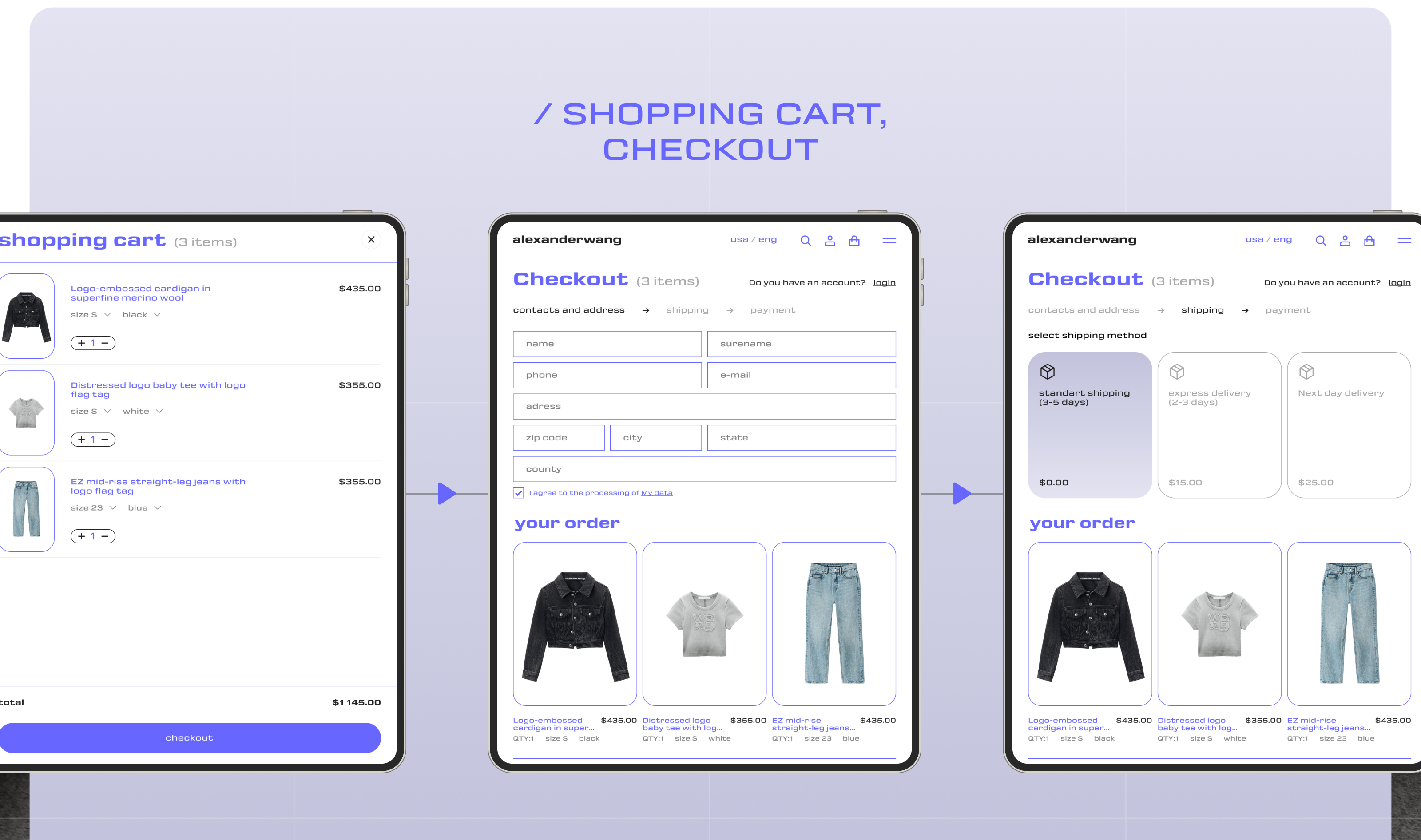 Alexander Wang E-Commerce — Изображение №12 — Интерфейсы на Dprofile