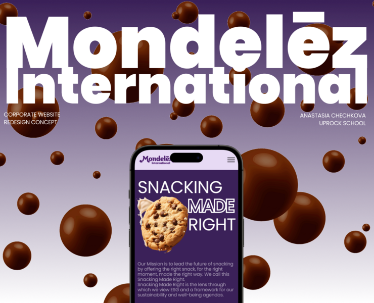 Mondelēz International | Corporate website redesign — Интерфейсы, Брендинг на Dprofile
