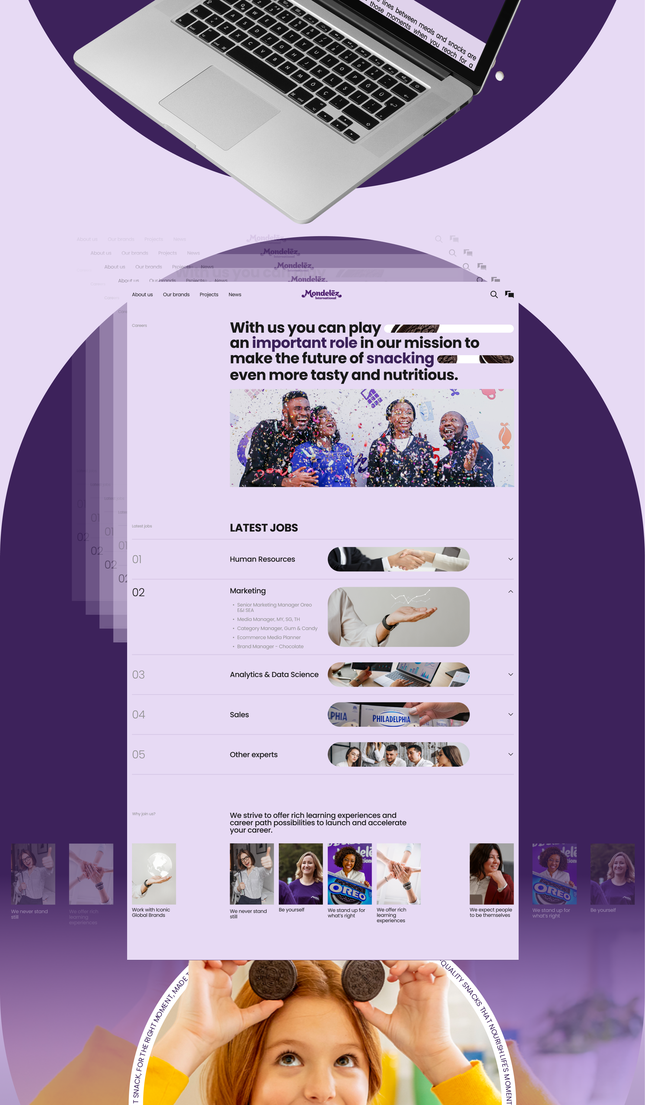 Mondelēz International | Corporate website redesign — Изображение №8 — Интерфейсы, Брендинг на Dprofile