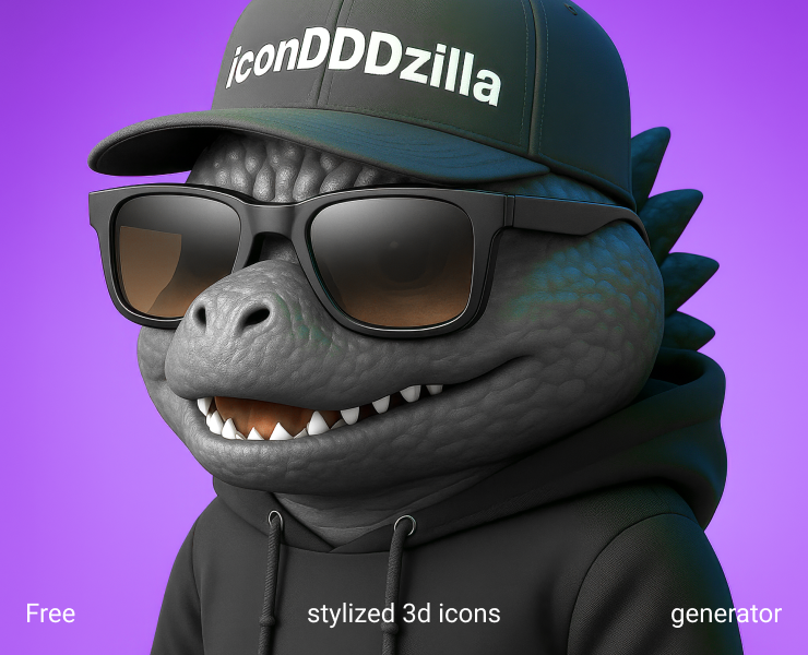 iconDDDzilla — free 3d icons generator на Dprofile