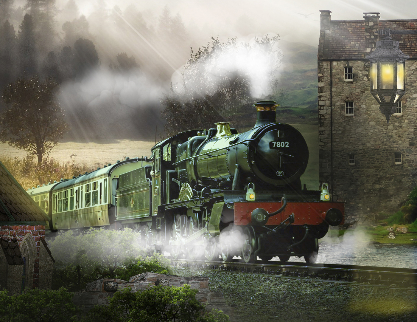 Train. Matte painting — Изображение №2 — Иллюстрация на Dprofile