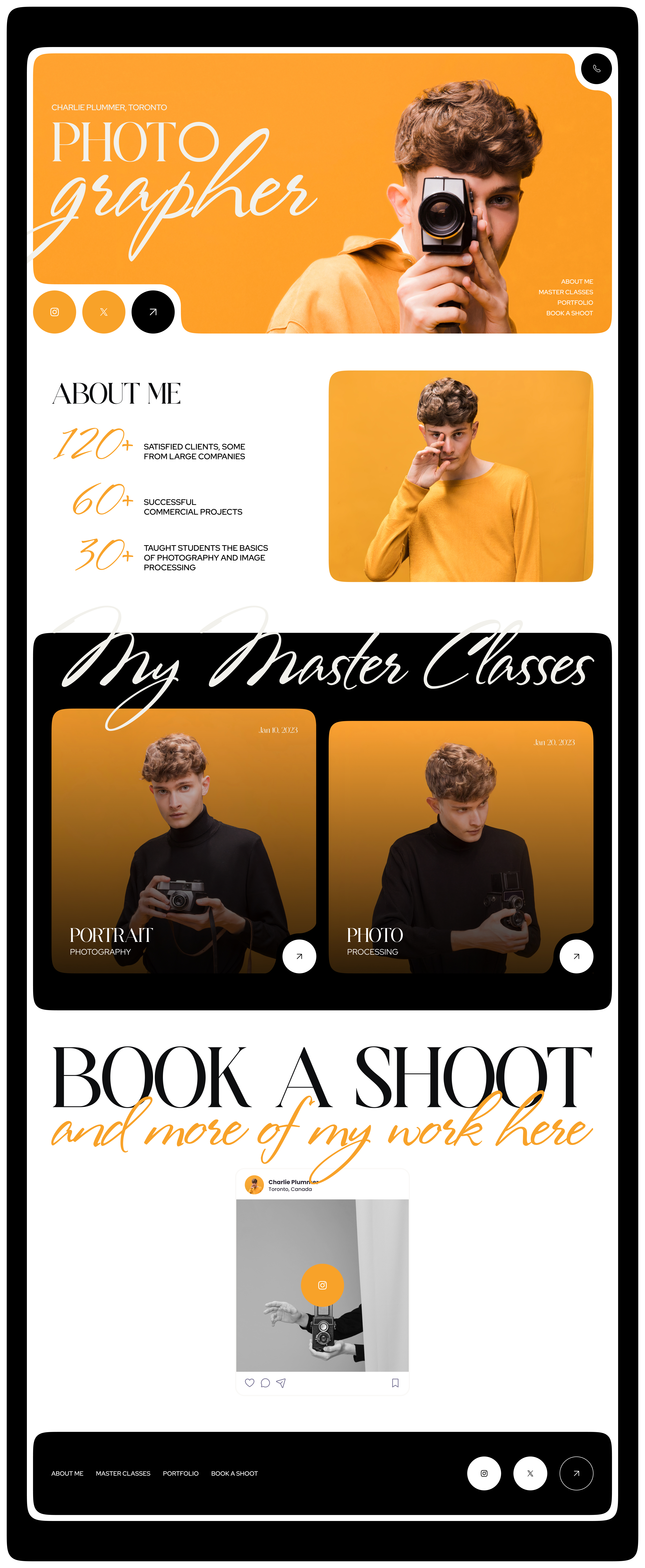 PHOTOGRAPHER - LANDING PAGE — Изображение №3 — Интерфейсы на Dprofile