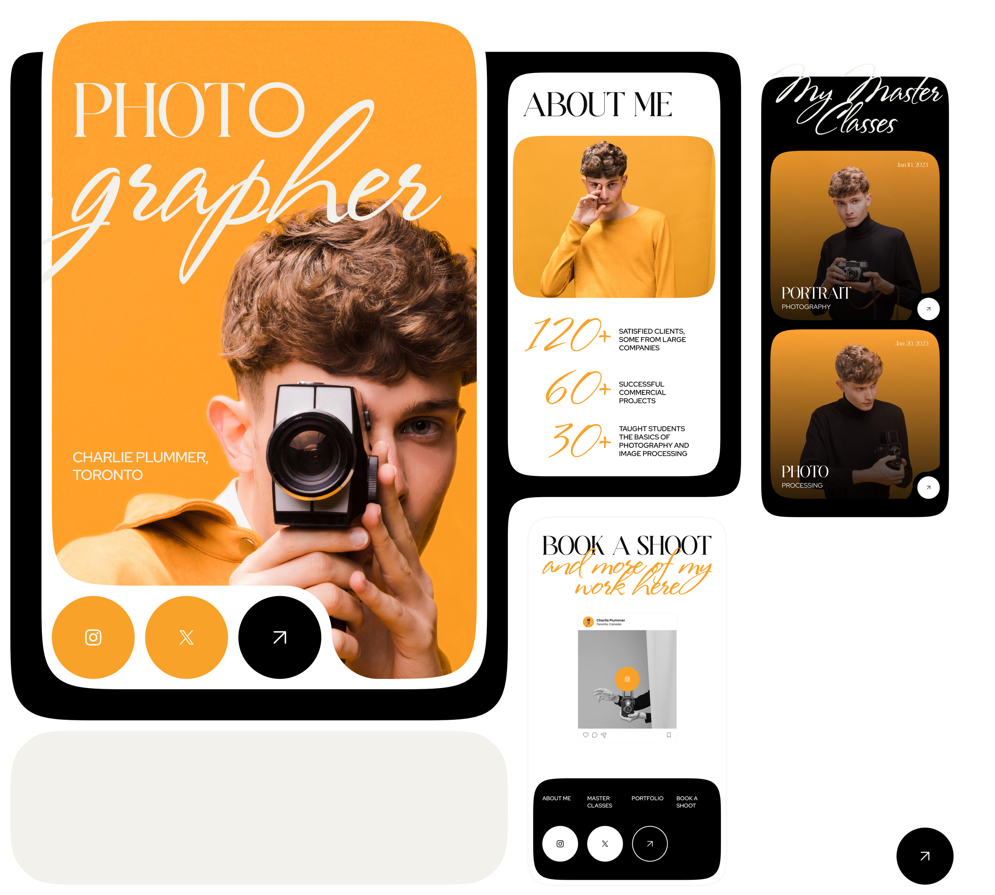 PHOTOGRAPHER - LANDING PAGE — Изображение №5 — Интерфейсы на Dprofile