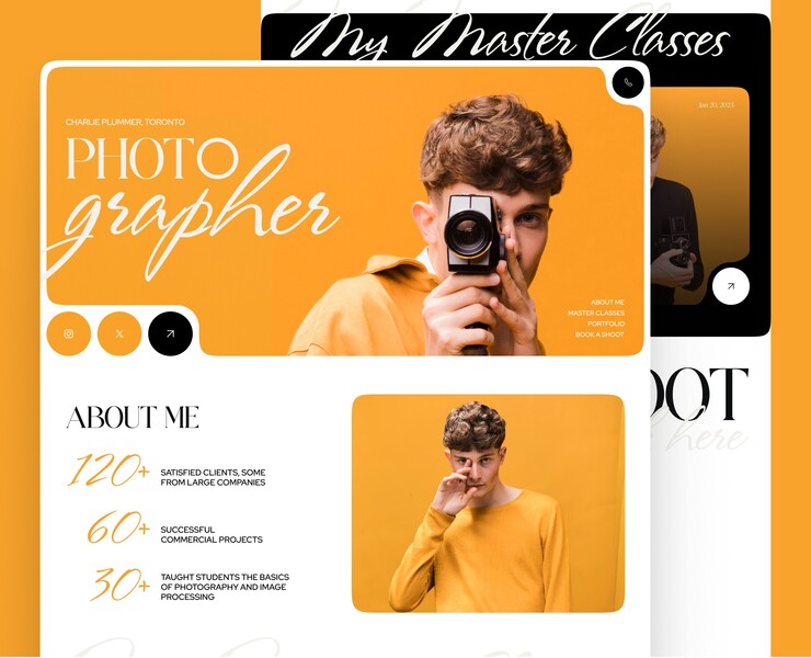 PHOTOGRAPHER - LANDING PAGE на Dprofile
