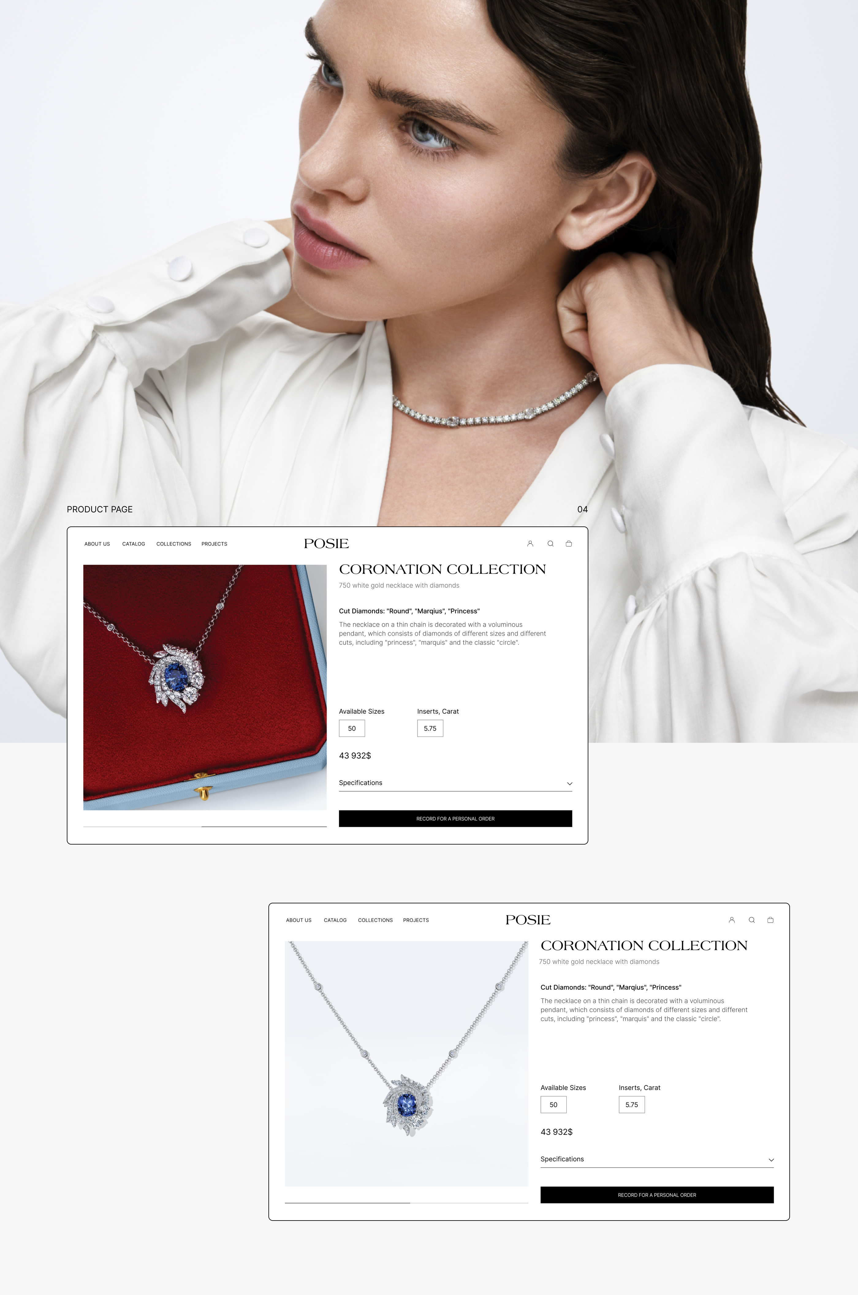 Posie | Online jewelry store — Изображение №5 — Интерфейсы на Dprofile