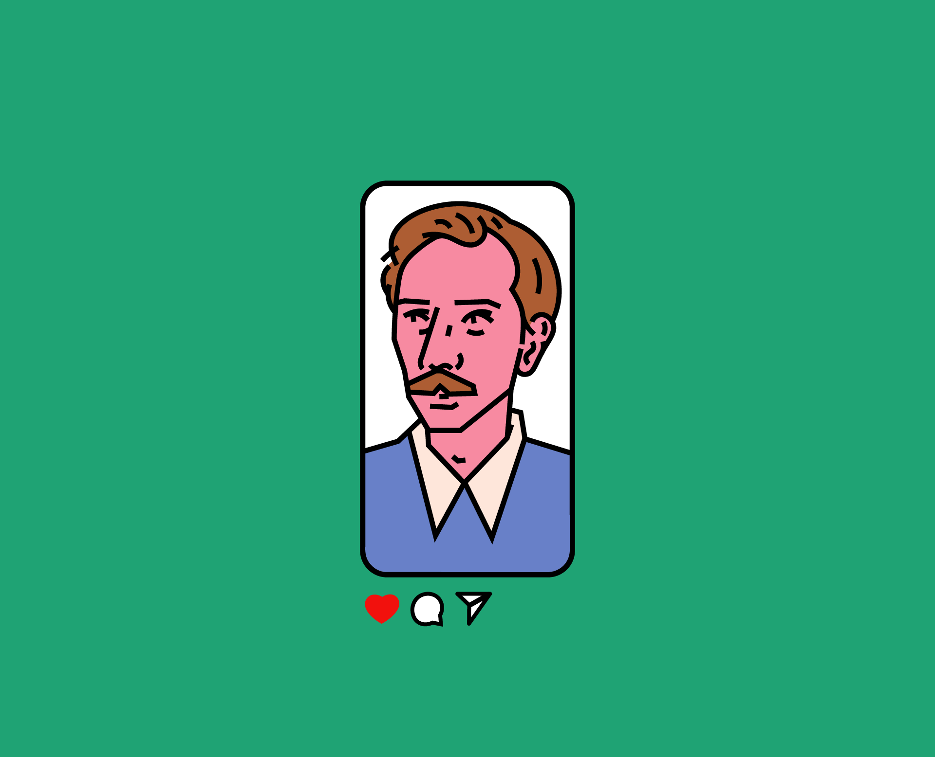 Сэлфи. — Иллюстрация, Графика на Dprofile