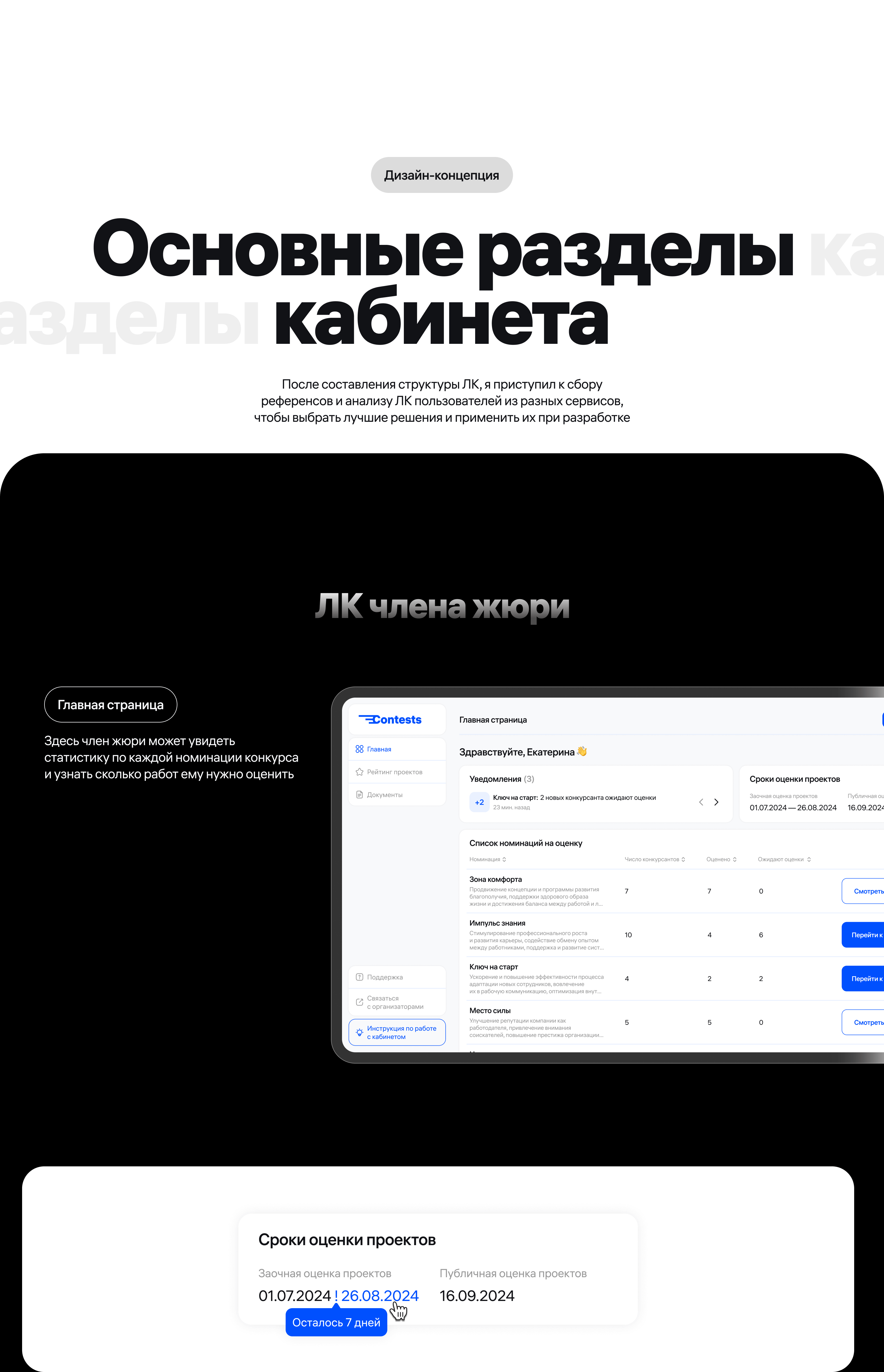 Личный кабинет для оценки конкурсных проектов — Изображение №6 — Интерфейсы на Dprofile