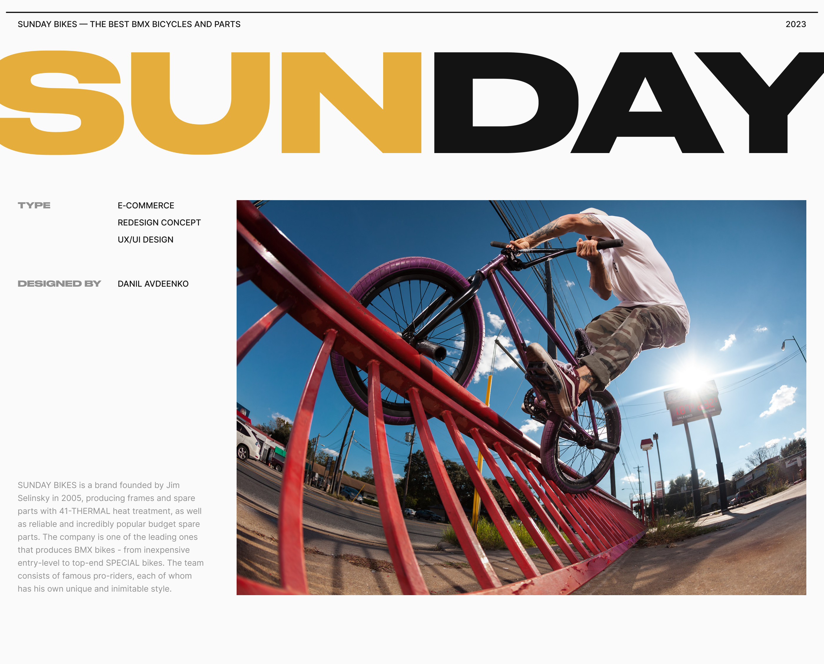 Sunday Bikes | E-commerce redesign — Изображение №1 — Интерфейсы на Dprofile