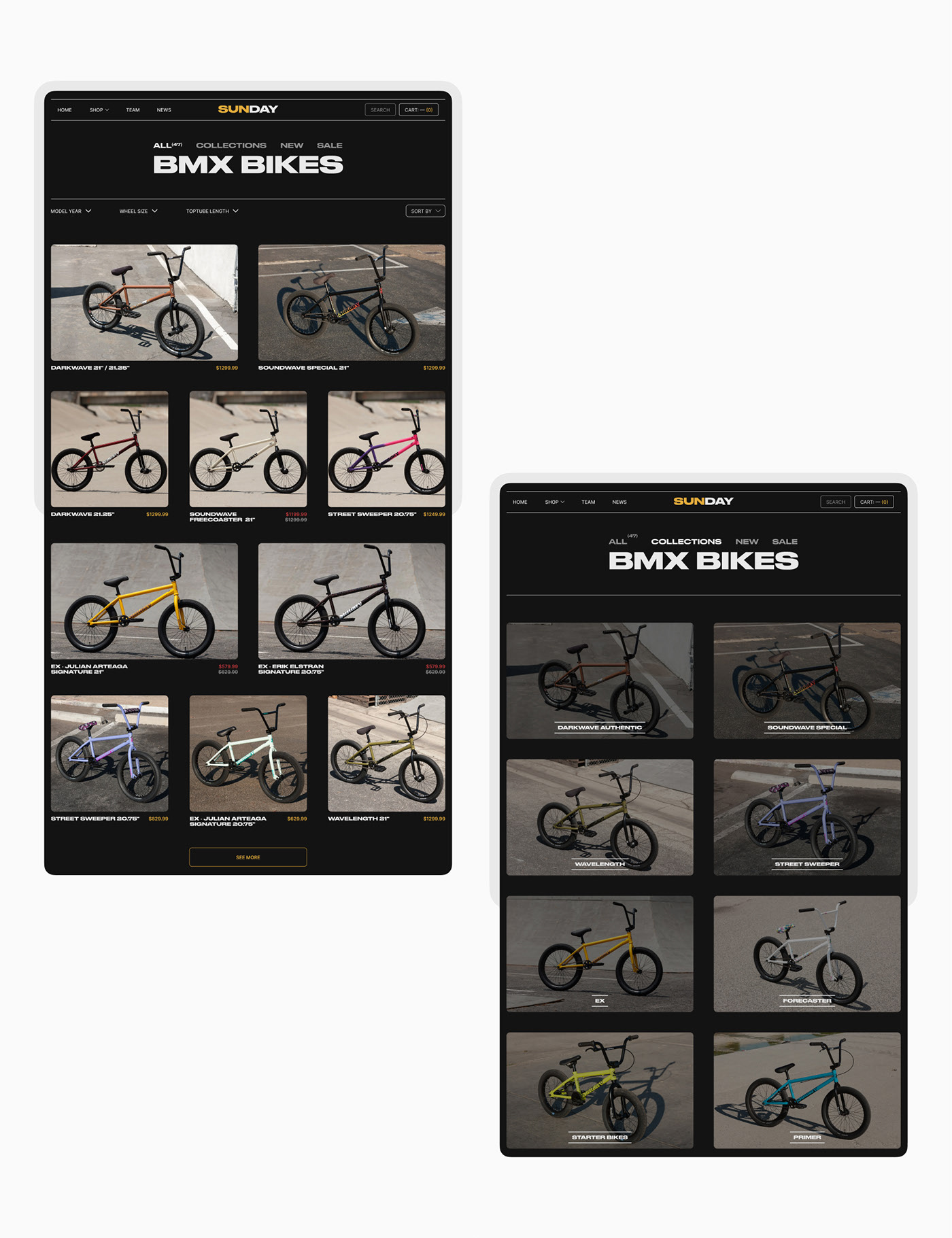Sunday Bikes | E-commerce redesign — Изображение №9 — Интерфейсы на Dprofile
