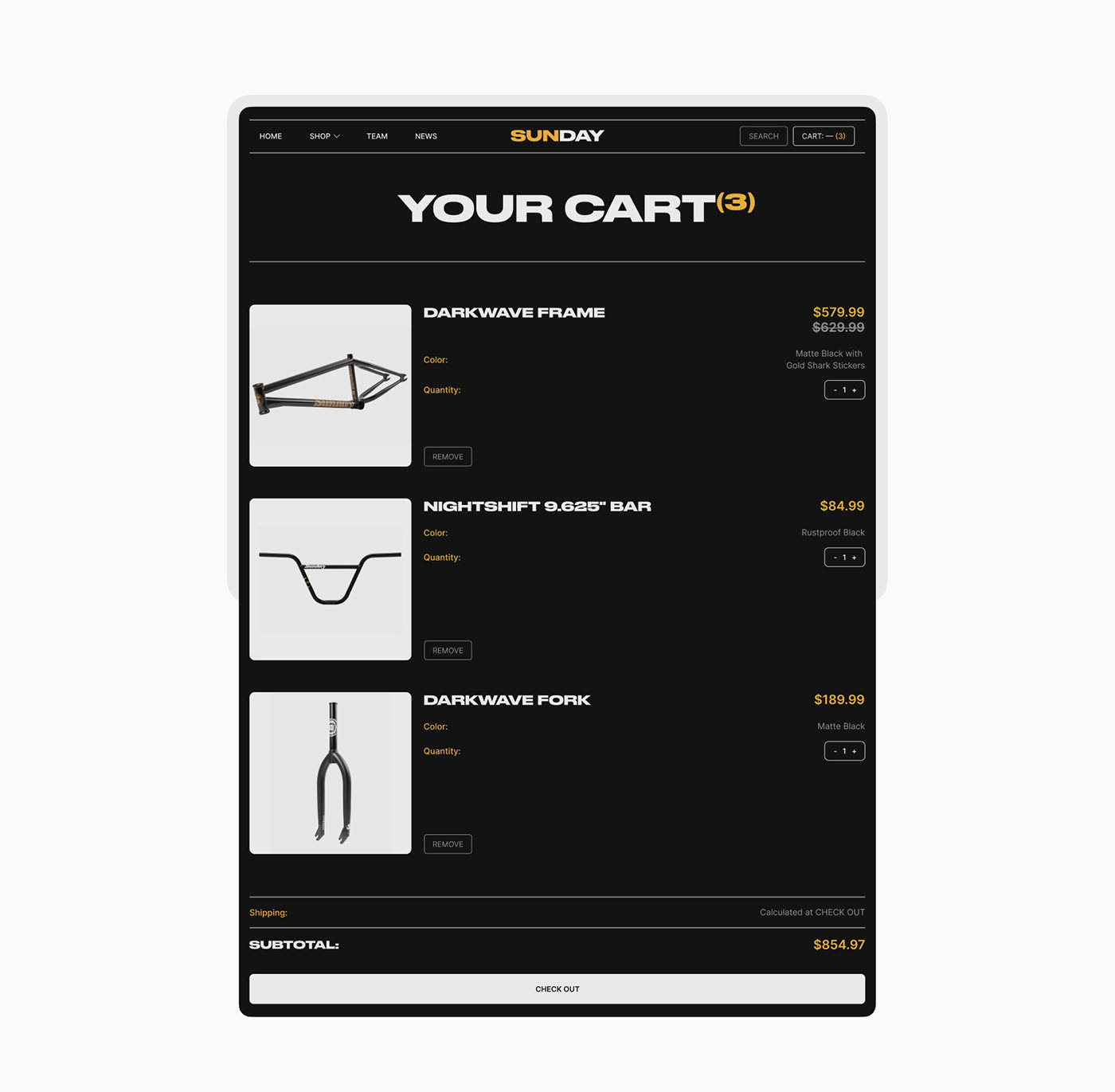 Sunday Bikes | E-commerce redesign — Изображение №15 — Интерфейсы на Dprofile