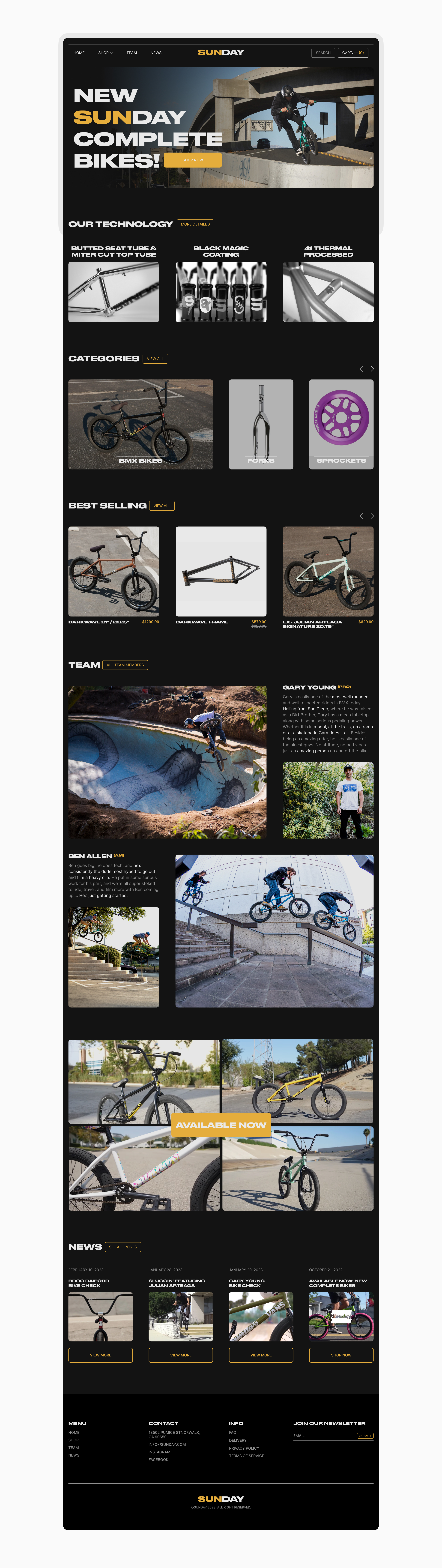 Sunday Bikes | E-commerce redesign — Изображение №4 — Интерфейсы на Dprofile
