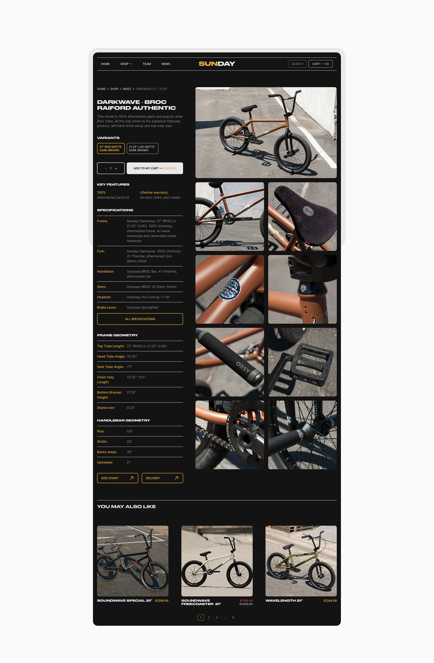 Sunday Bikes | E-commerce redesign — Изображение №13 — Интерфейсы на Dprofile