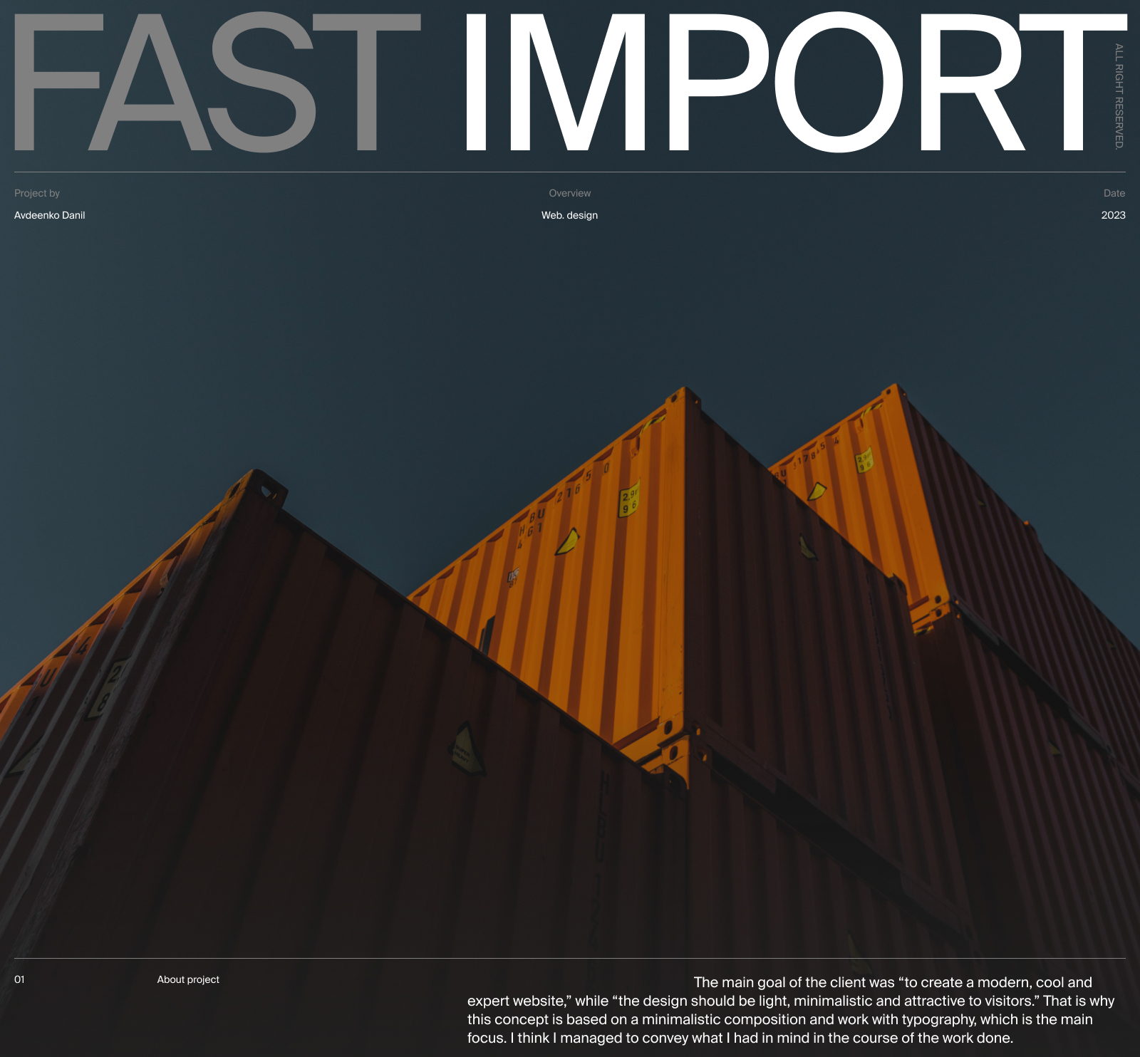 Fast Import | redesign — Изображение №1 — Интерфейсы на Dprofile
