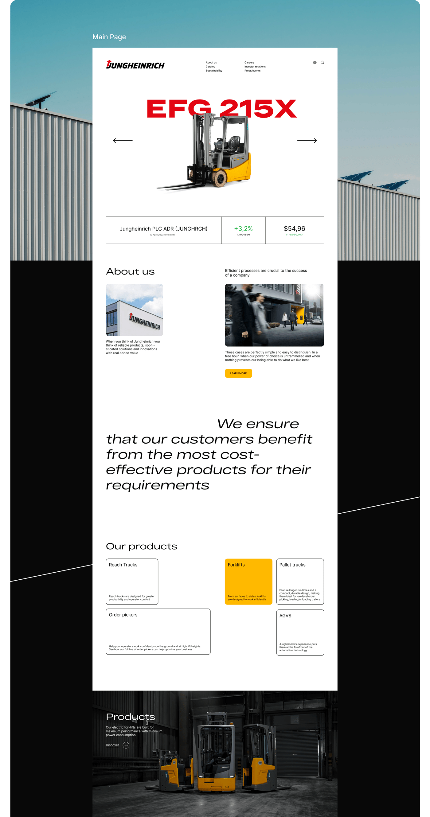 Jungheinrich - Website Redesign — Изображение №2 — Интерфейсы, Маркетинг на Dprofile