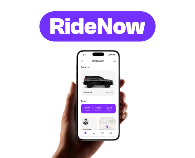 RideNow — Car Rental App & UX/UI на Dprofile