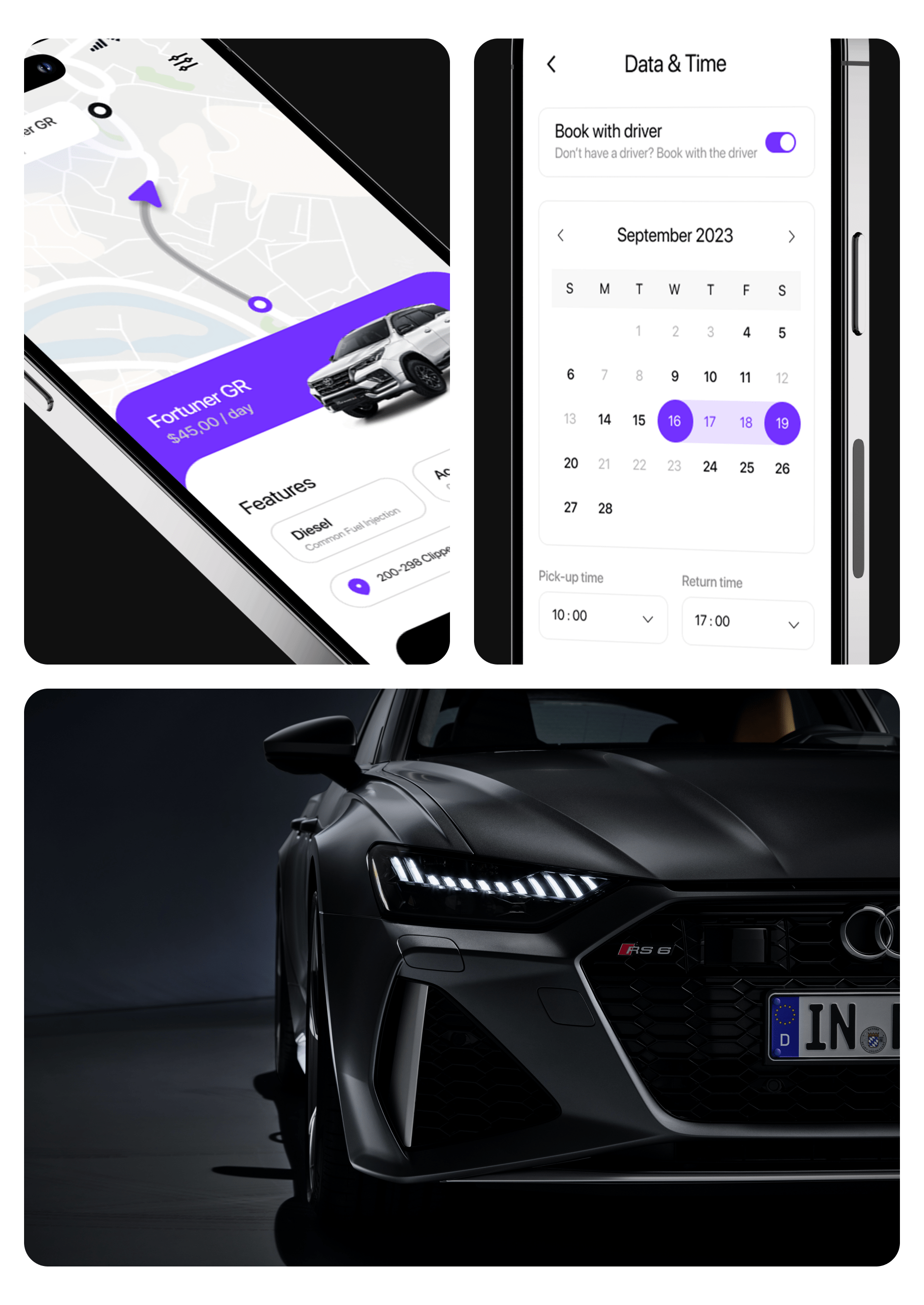 RideNow — Car Rental App & UX/UI — Изображение №8 — Интерфейсы, Брендинг на Dprofile
