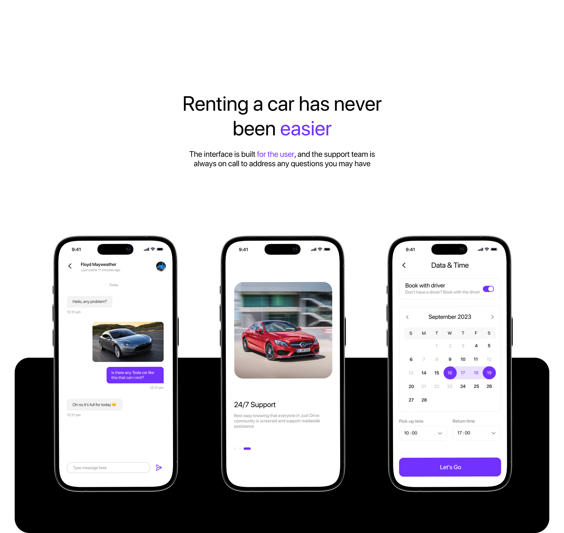 RideNow — Car Rental App & UX/UI — Изображение №11 — Интерфейсы, Брендинг на Dprofile