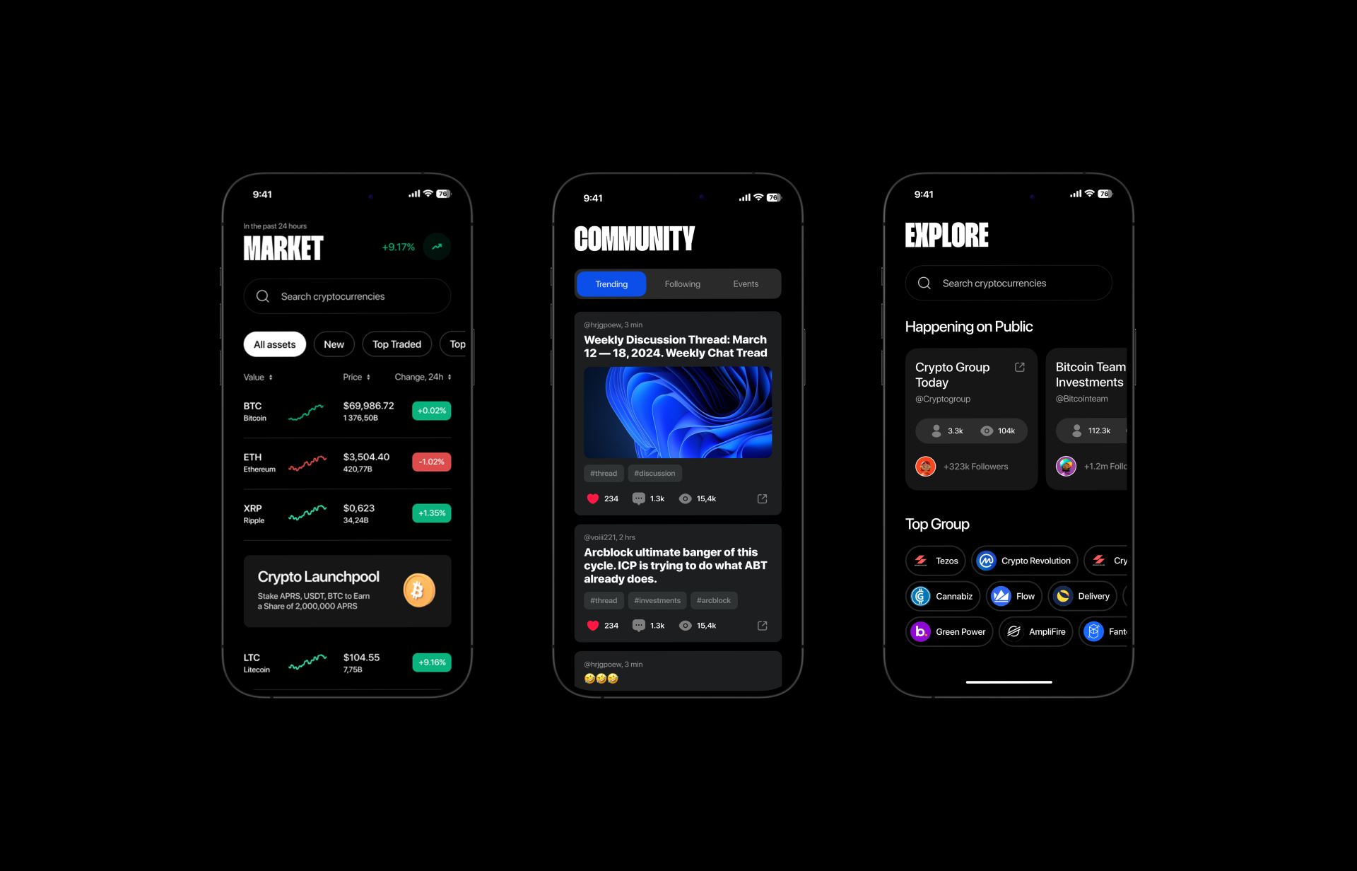BullBoard — Crypto App & UX/UI — Изображение №3 — Интерфейсы, Брендинг на Dprofile