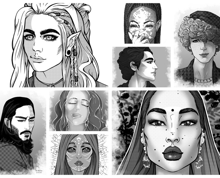 Portraits' challenge — Иллюстрация на Dprofile