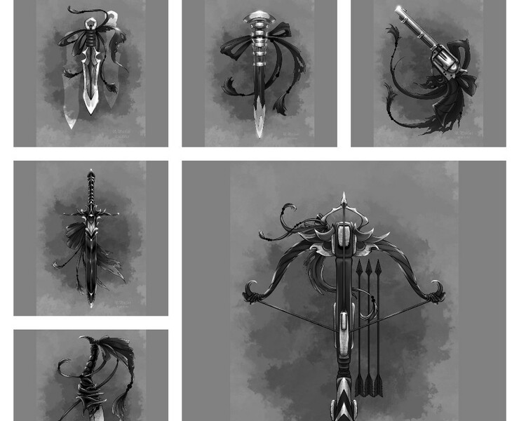 Inktober props — Иллюстрация, Графика на Dprofile