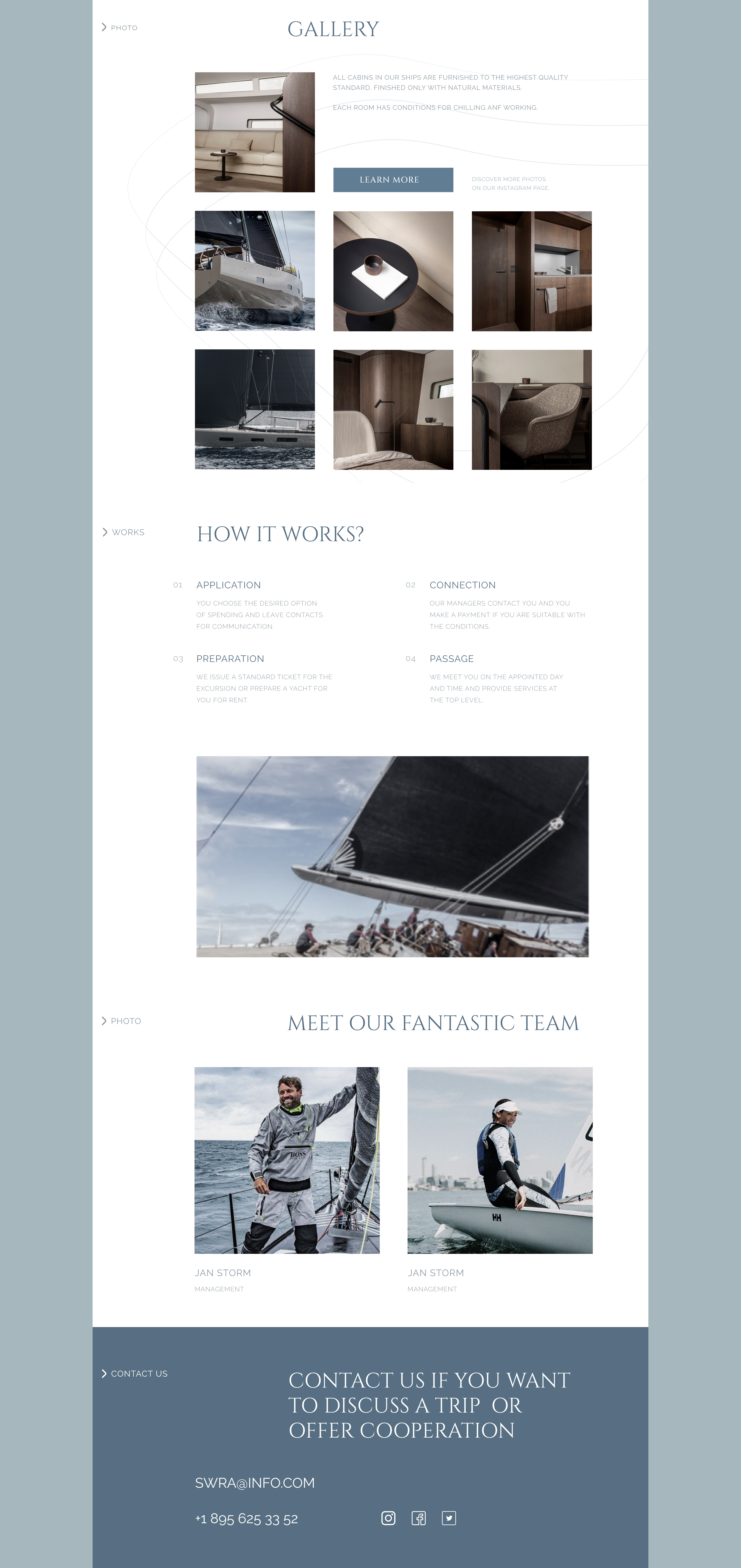 Landing page for yacht trips — Изображение №3 — Интерфейсы, Маркетинг на Dprofile