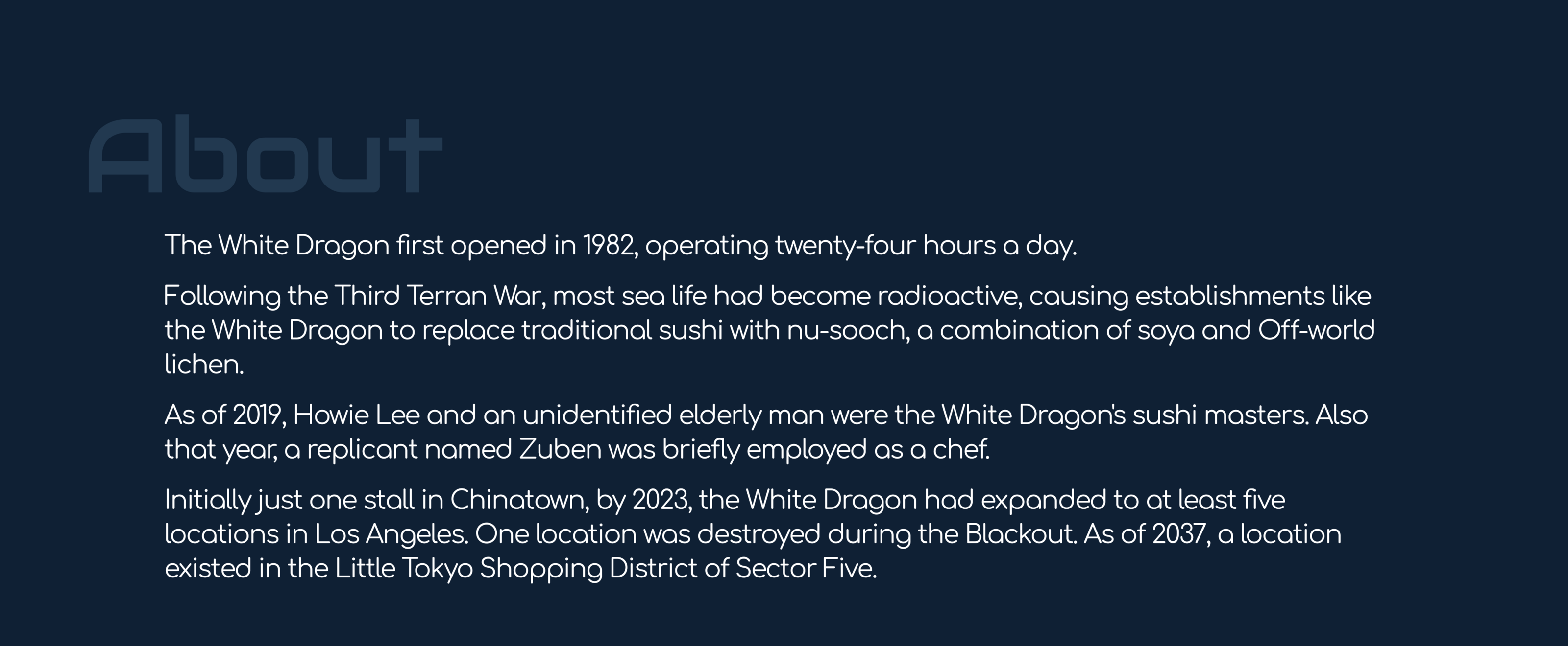 First screen for noodle bar «White Dragon» — Изображение №2 — Интерфейсы на Dprofile
