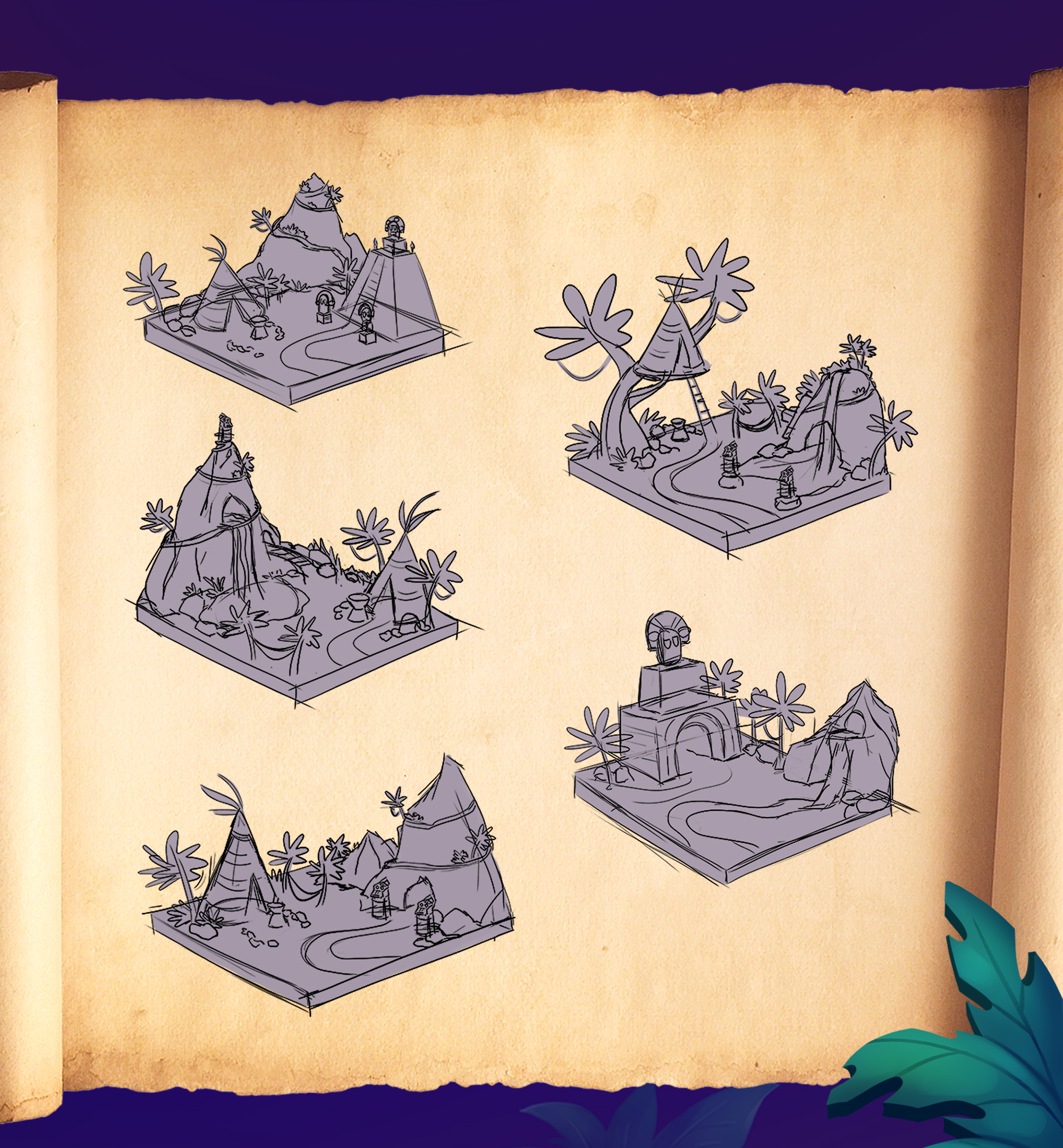 Island of the Crystal waterfall - Game art — Изображение №6 — Иллюстрация на Dprofile