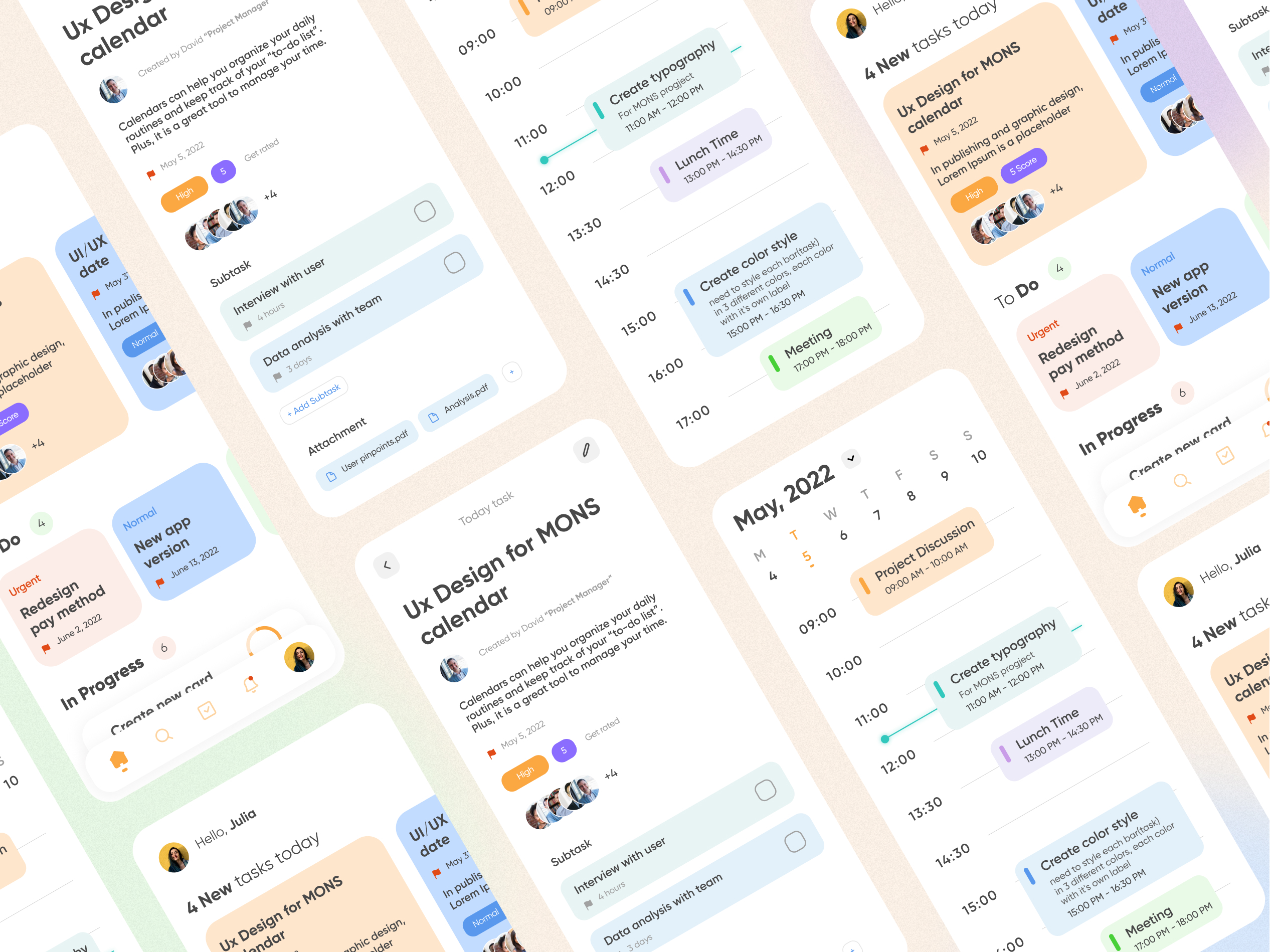 Task Manager App design | Case Study — Изображение №2 — Интерфейсы на Dprofile