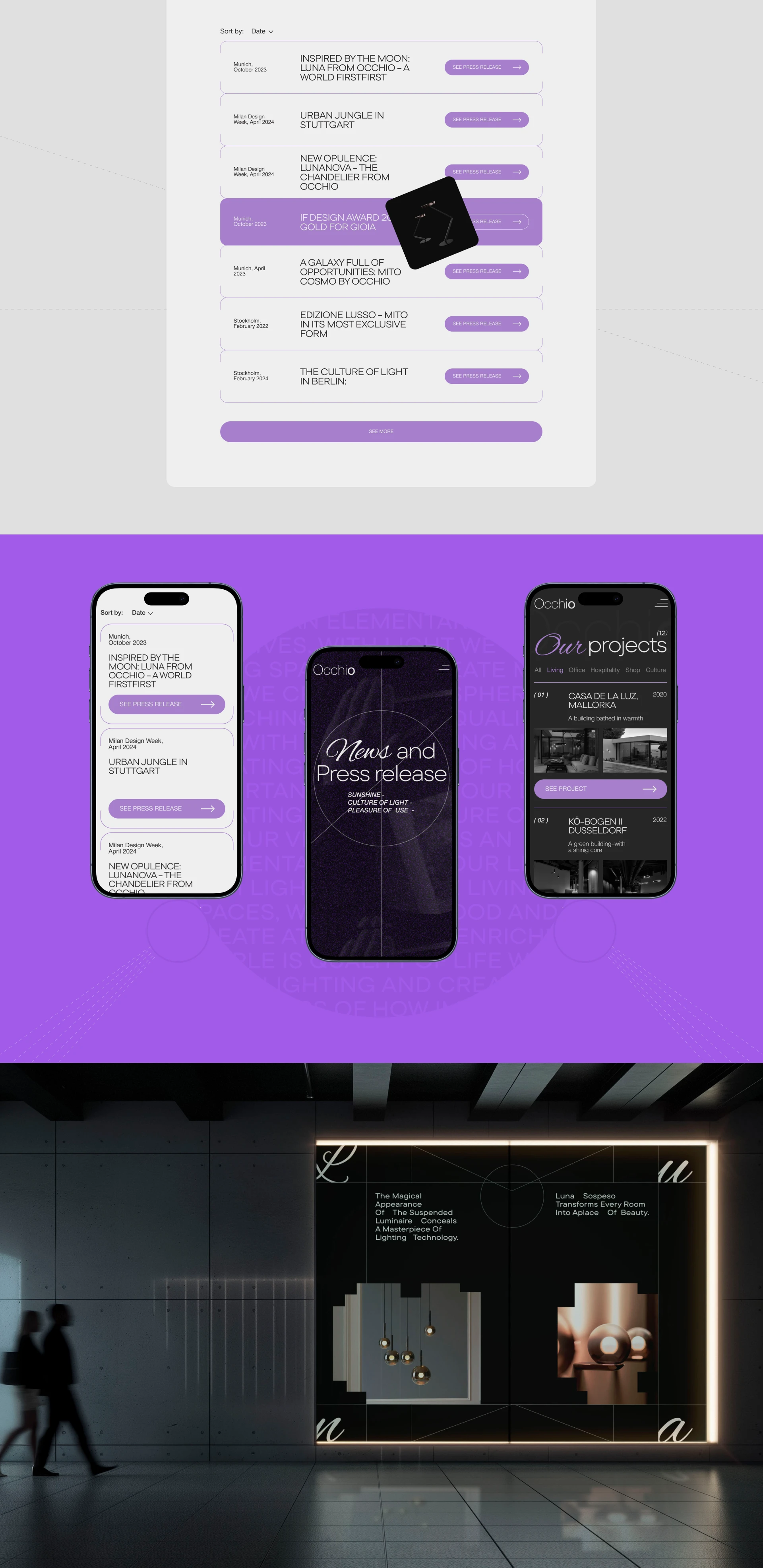 Occhio | Corporate website redesign — Изображение №10 — Интерфейсы, Брендинг на Dprofile