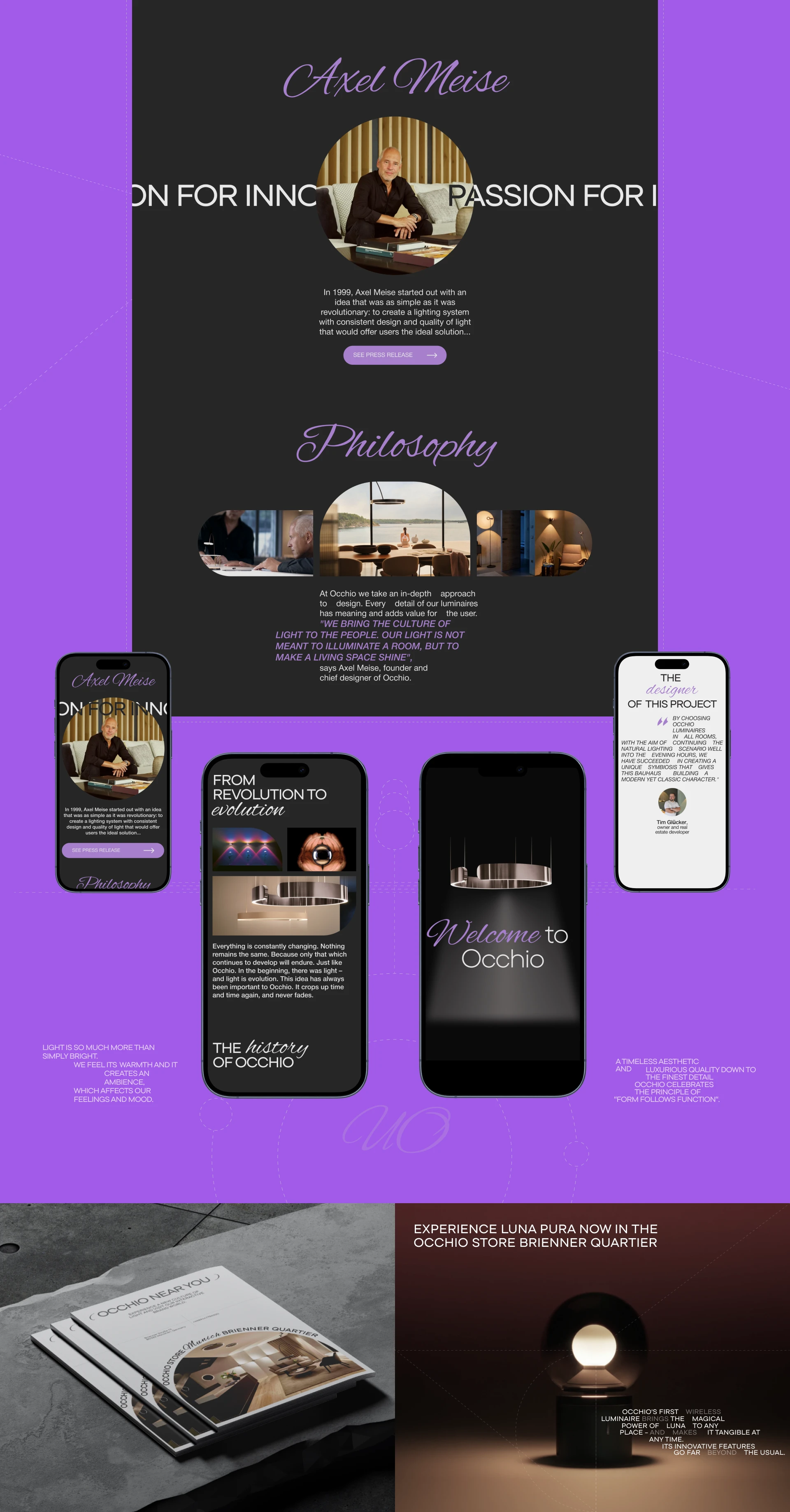 Occhio | Corporate website redesign — Изображение №8 — Интерфейсы, Брендинг на Dprofile