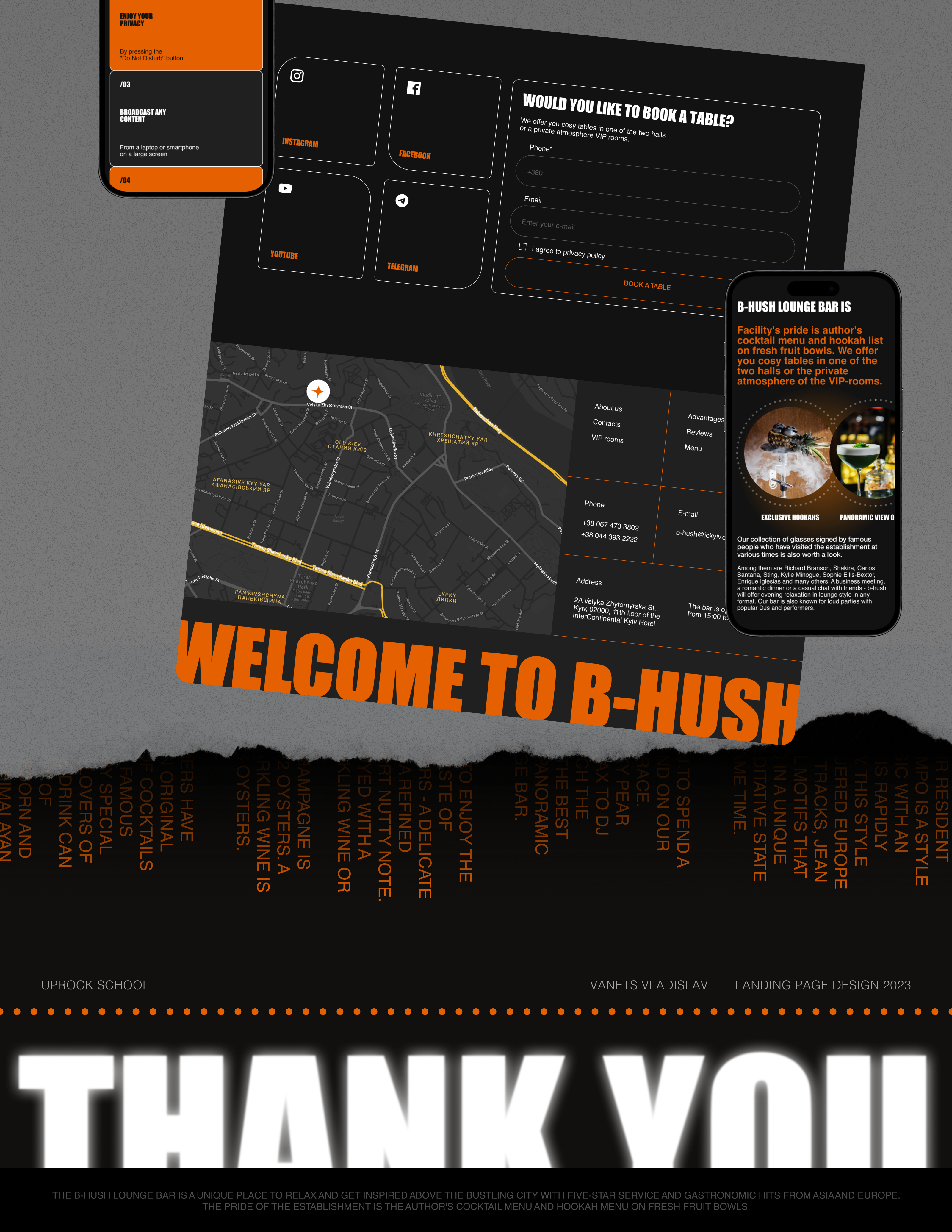 Lounge bar website Landing page redesign — Изображение №7 — Интерфейсы на Dprofile
