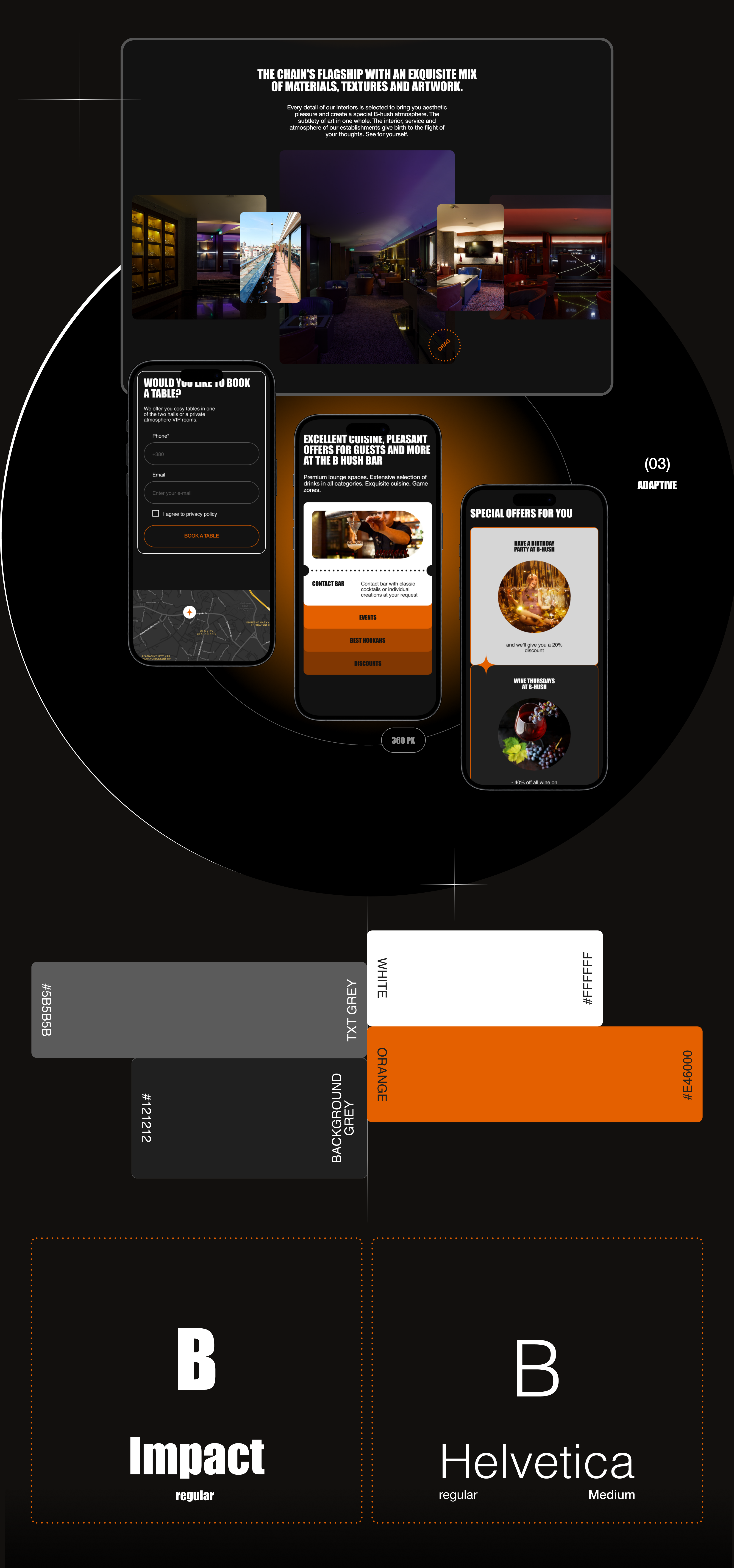 Lounge bar website Landing page redesign — Изображение №4 — Интерфейсы на Dprofile