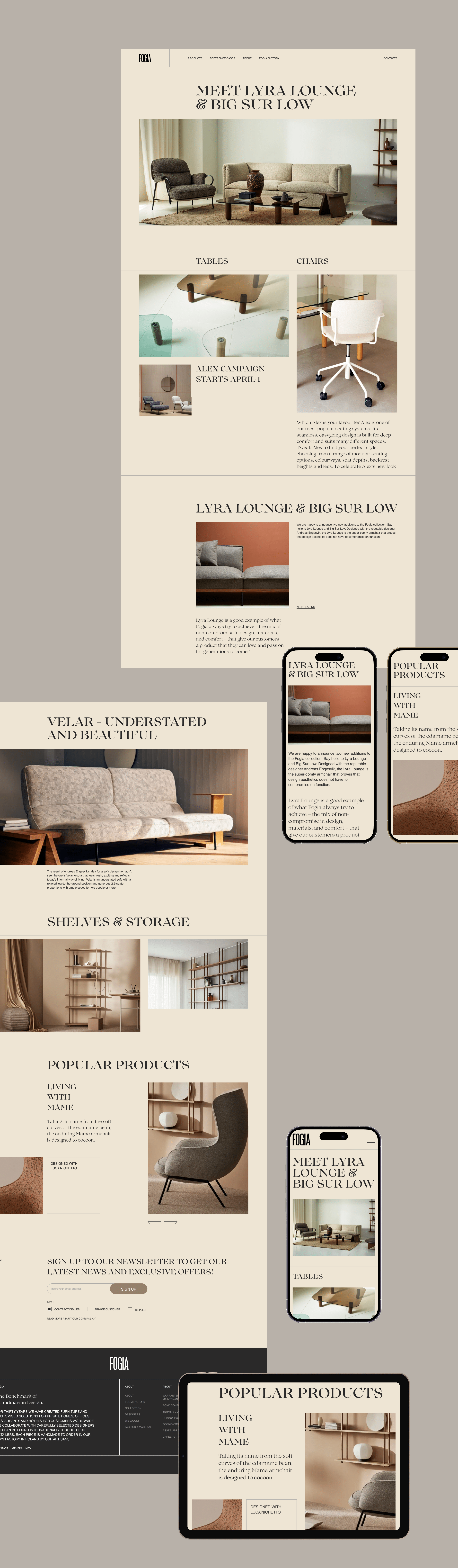 Fogia Furniture Corporate Website Redesign Concept — Изображение №2 — Интерфейсы на Dprofile