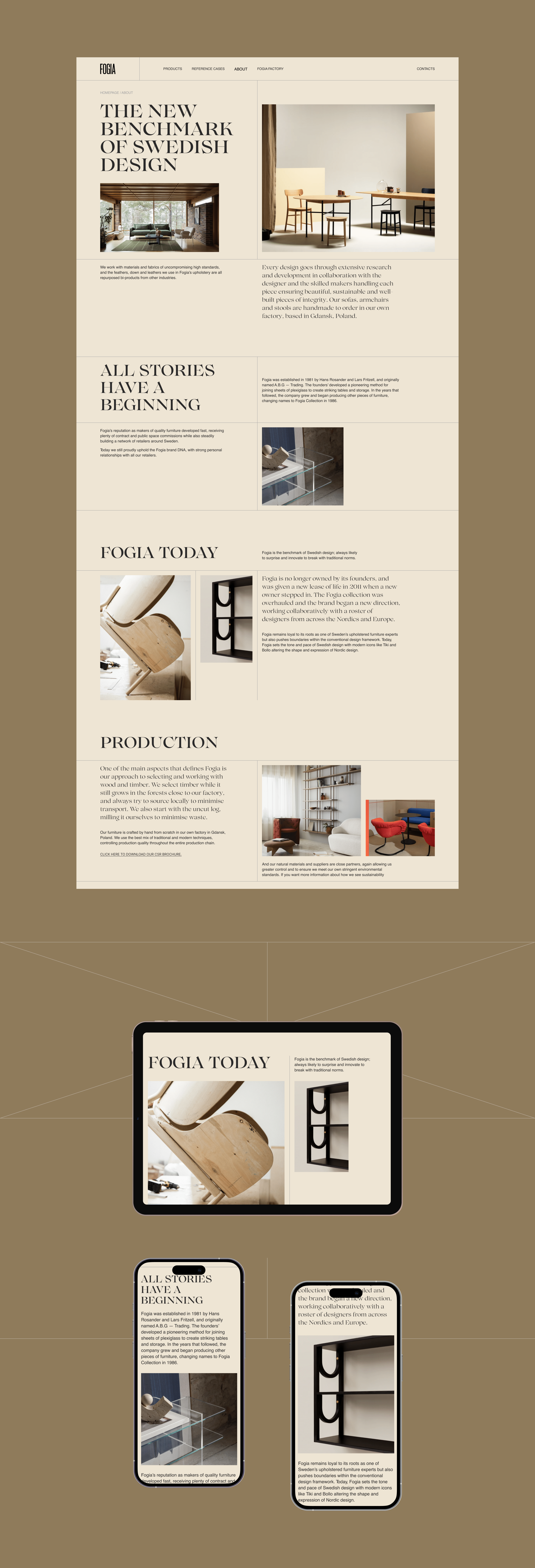 Fogia Furniture Corporate Website Redesign Concept — Изображение №3 — Интерфейсы на Dprofile
