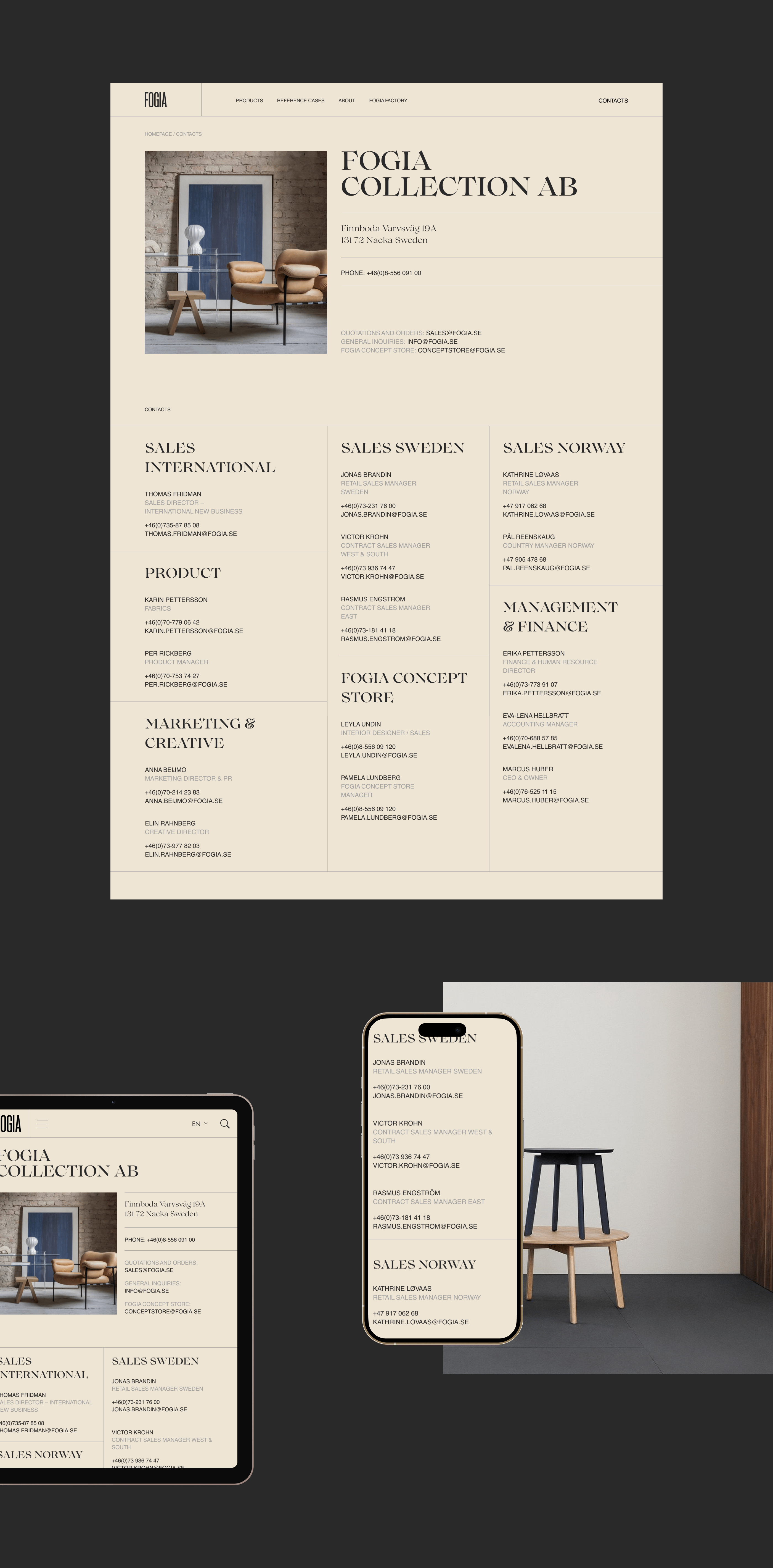 Fogia Furniture Corporate Website Redesign Concept — Изображение №4 — Интерфейсы на Dprofile