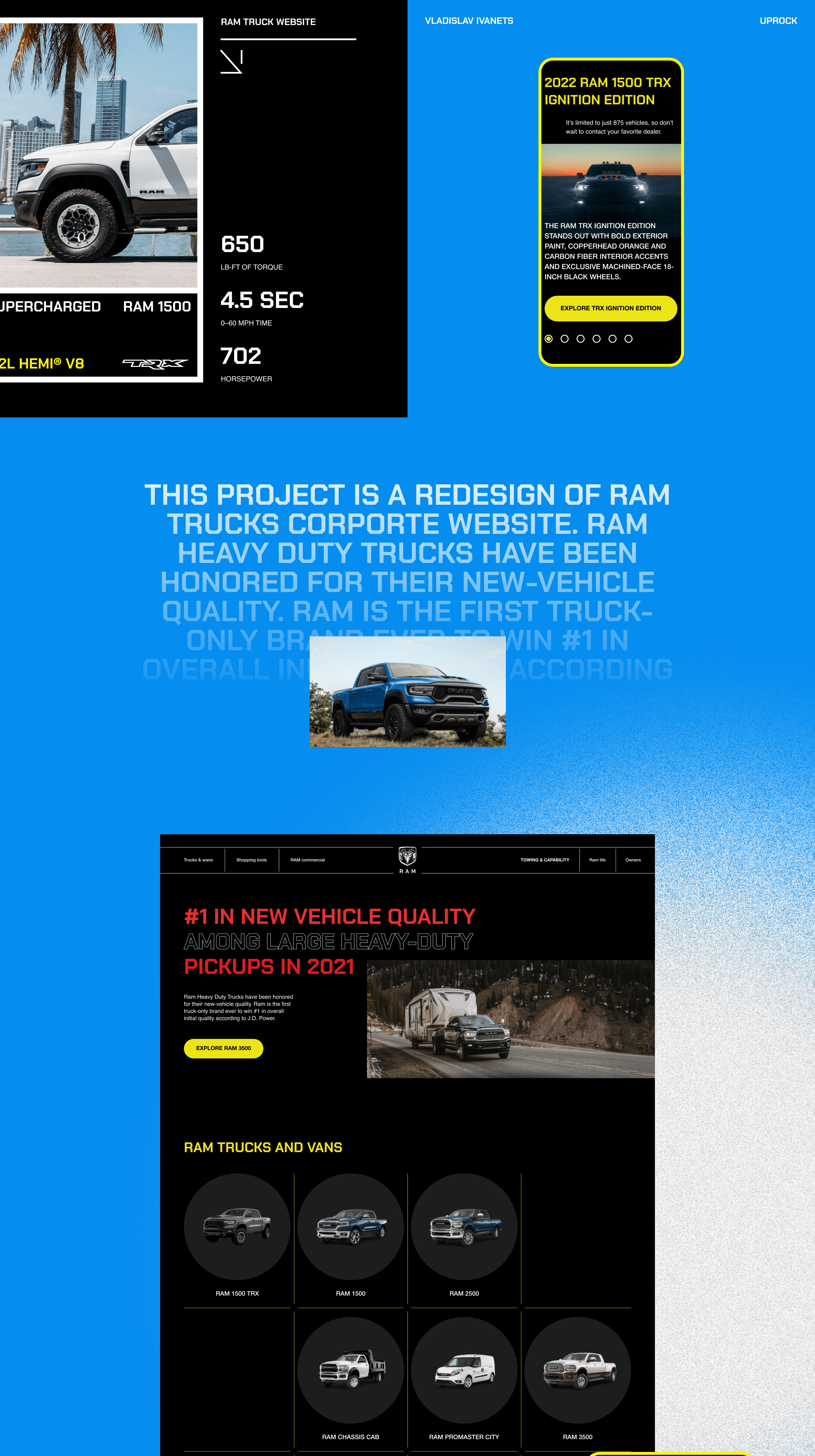 Ram Truck Corporate Website Redesign UX/UI Concept — Изображение №1 — Интерфейсы на Dprofile