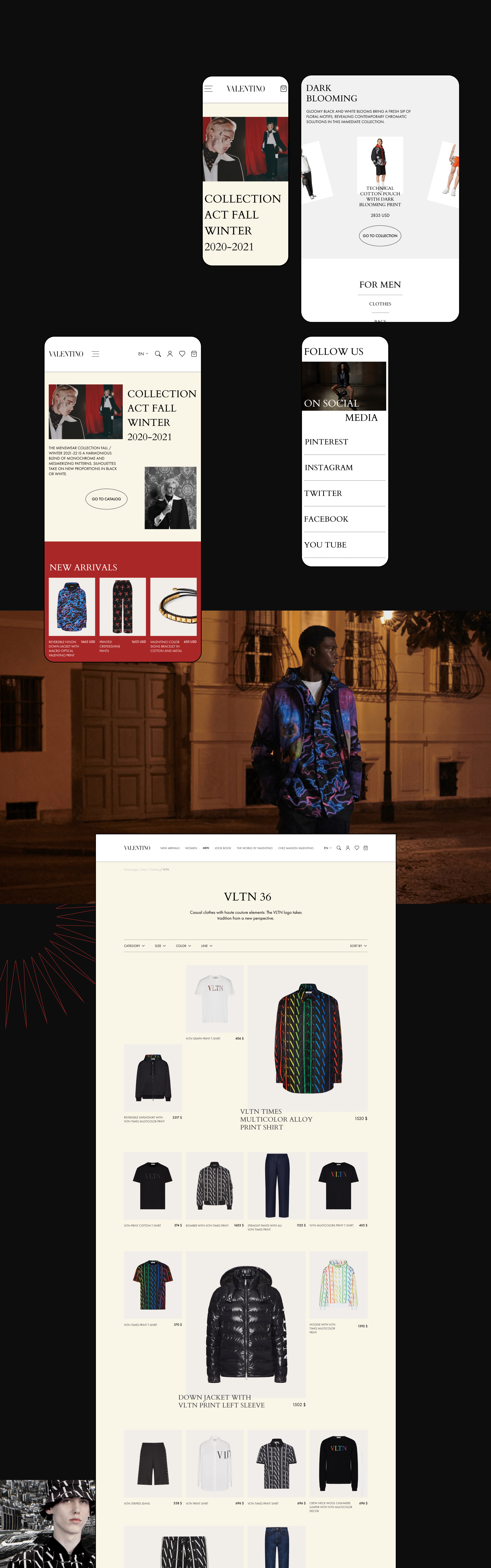 VALENTINO | E-commerce website UX/UI Redesign concept — Изображение №3 — Интерфейсы на Dprofile