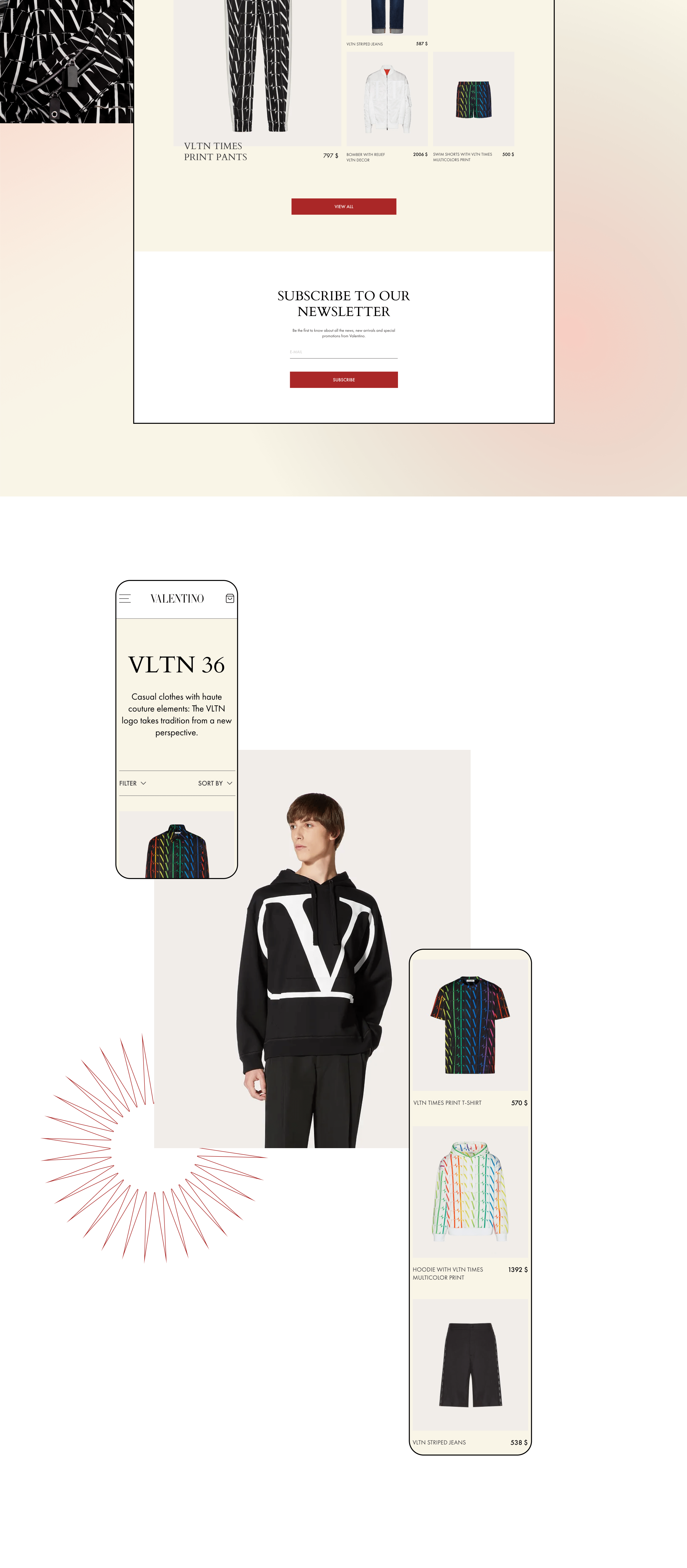 VALENTINO | E-commerce website UX/UI Redesign concept — Изображение №4 — Интерфейсы на Dprofile